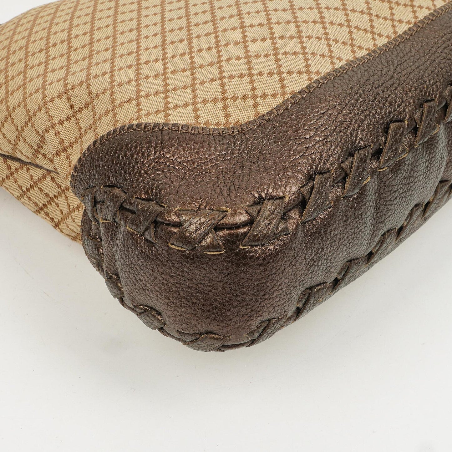 Gucci Brown/Light Beige Diamante Large New Jackie Hobo Bag