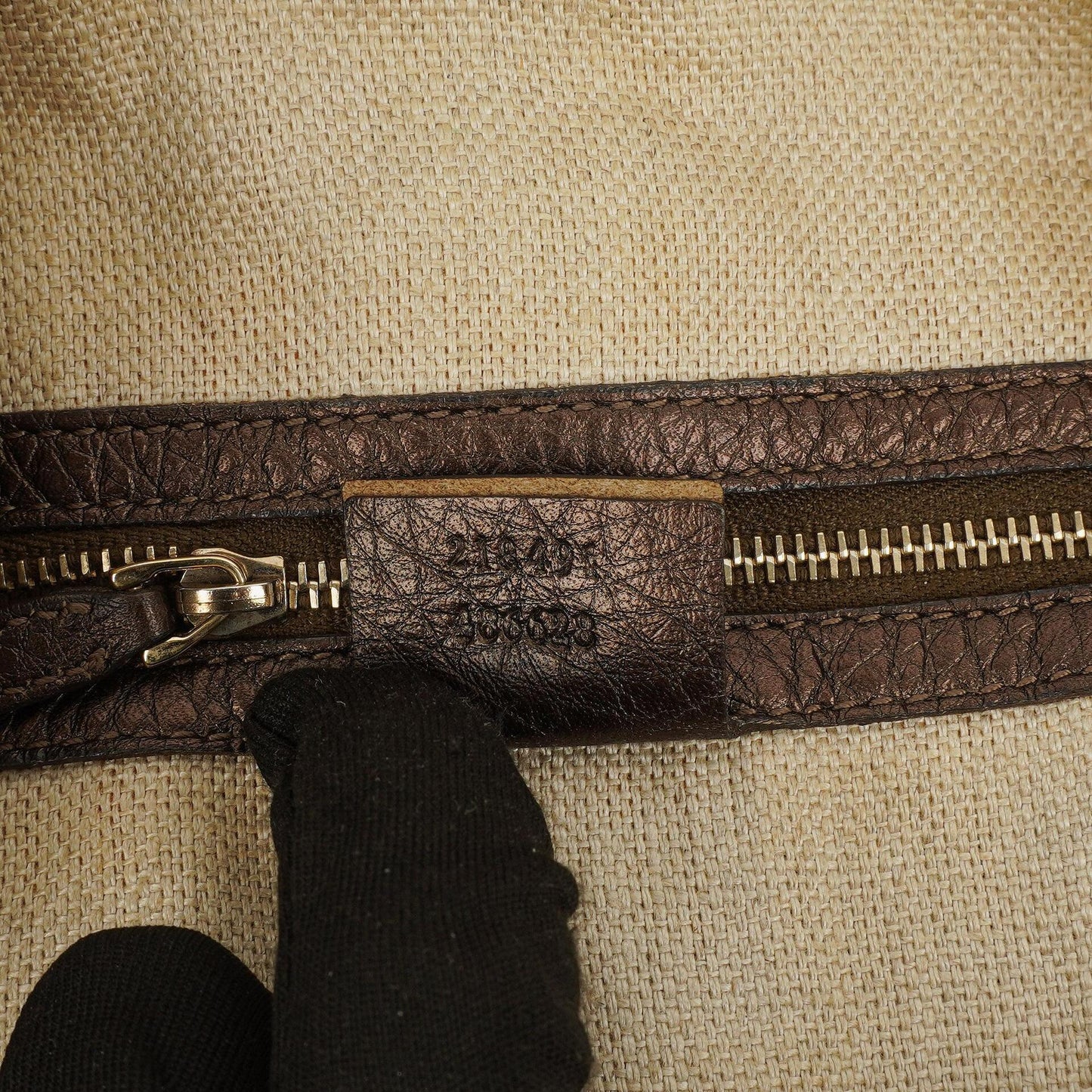 Gucci Brown/Light Beige Diamante Large New Jackie Hobo Bag