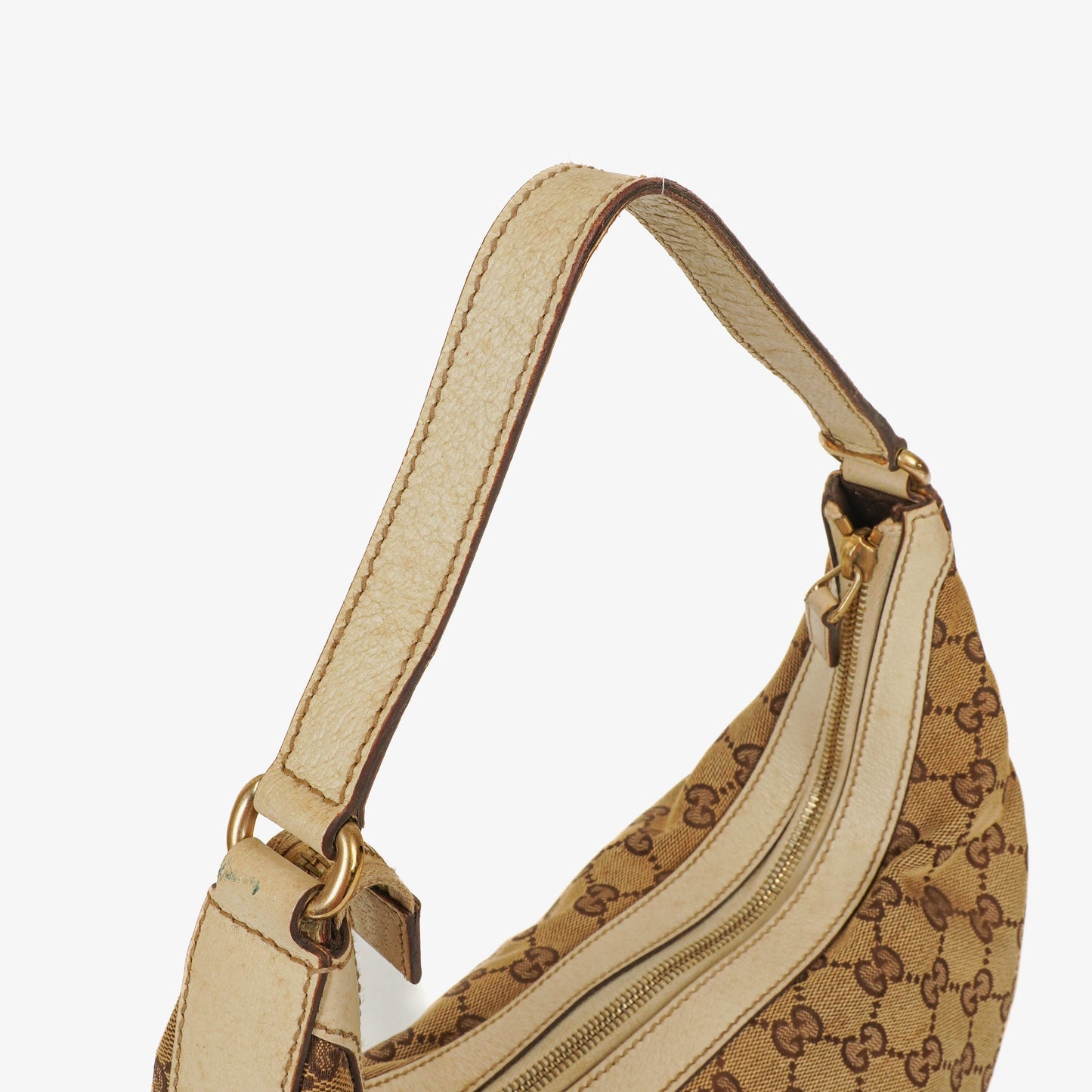 Gucci Charmy Beige GG Canvas Hobo Bag