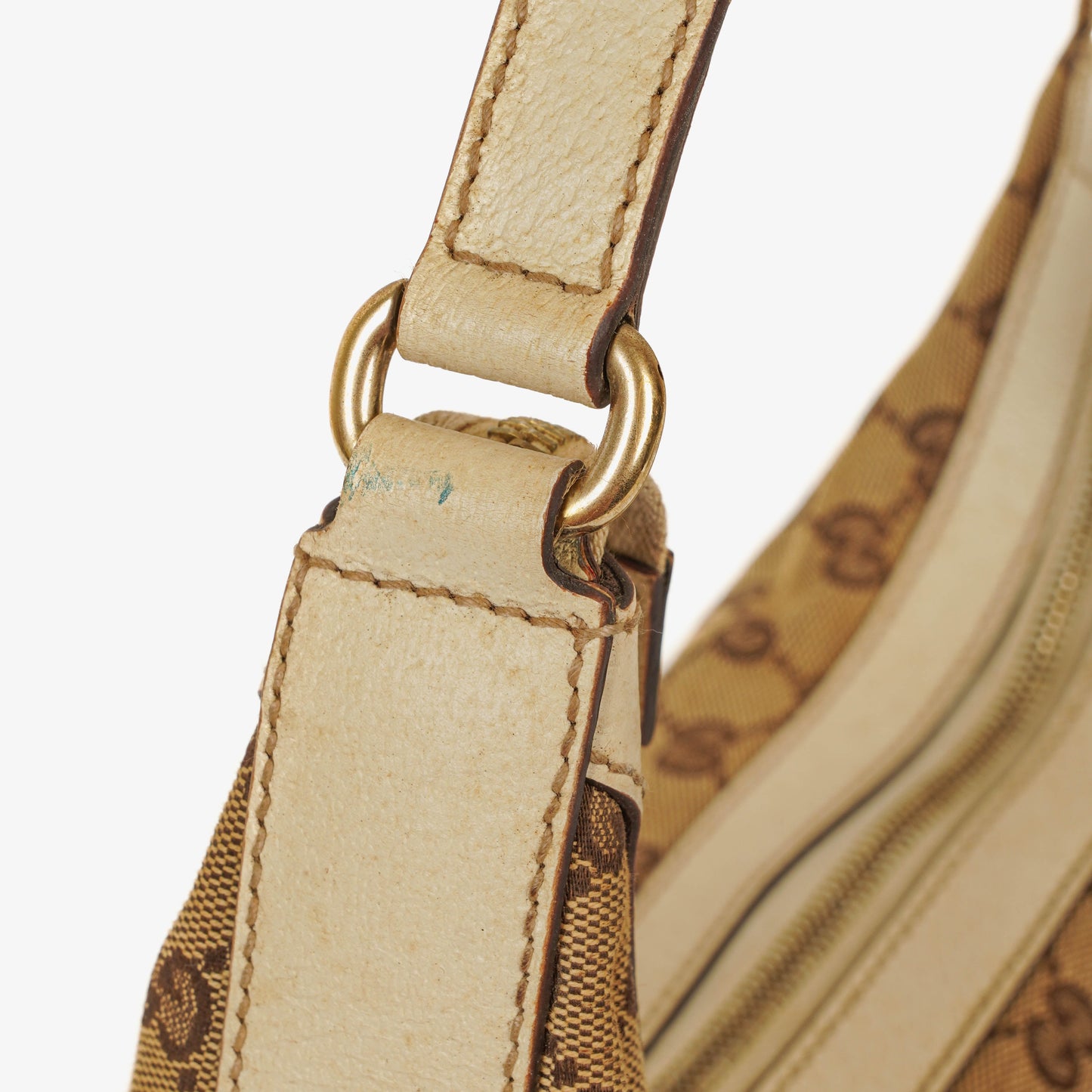 Gucci Charmy Beige GG Canvas Hobo Bag