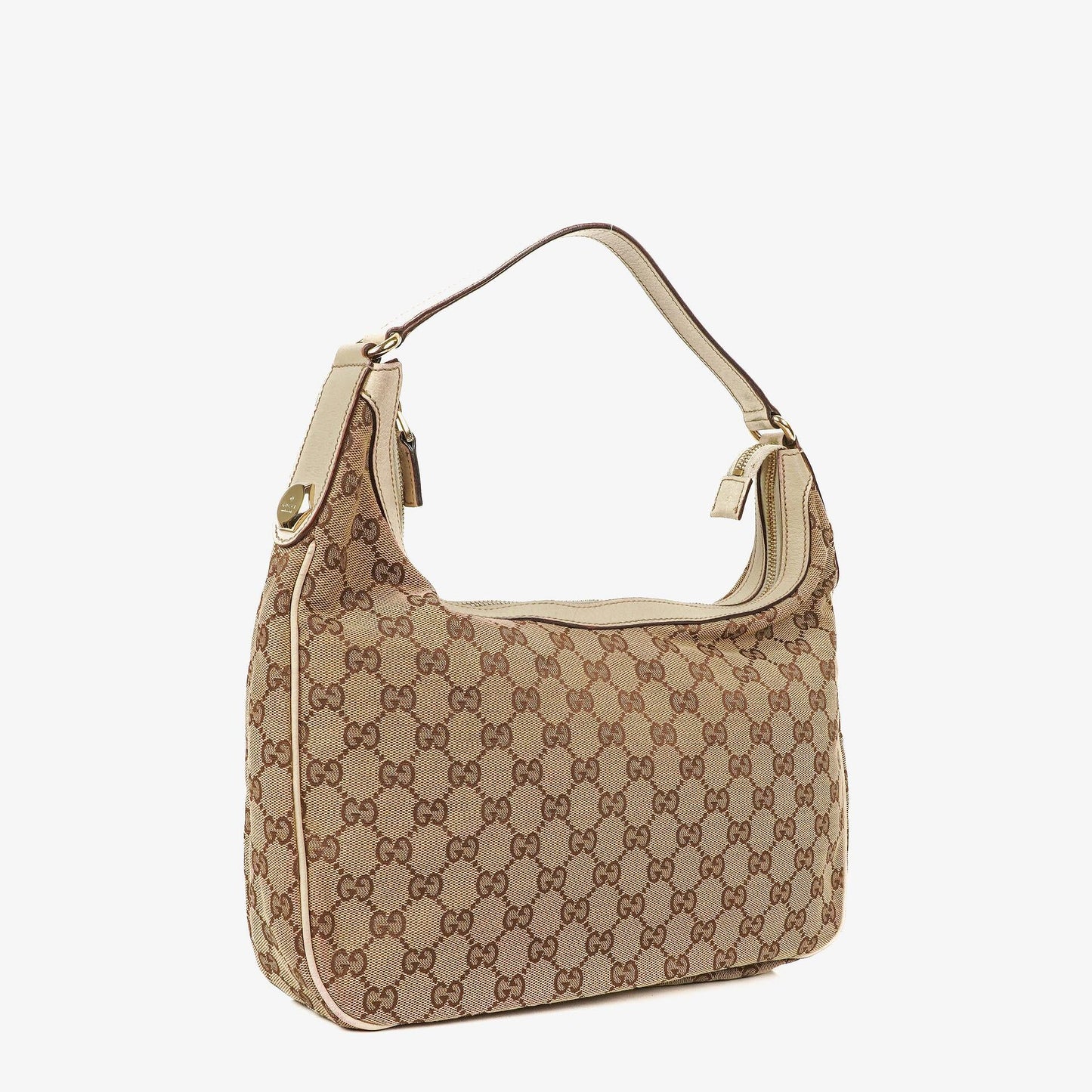Gucci Charmy Beige GG Canvas Hobo Bag