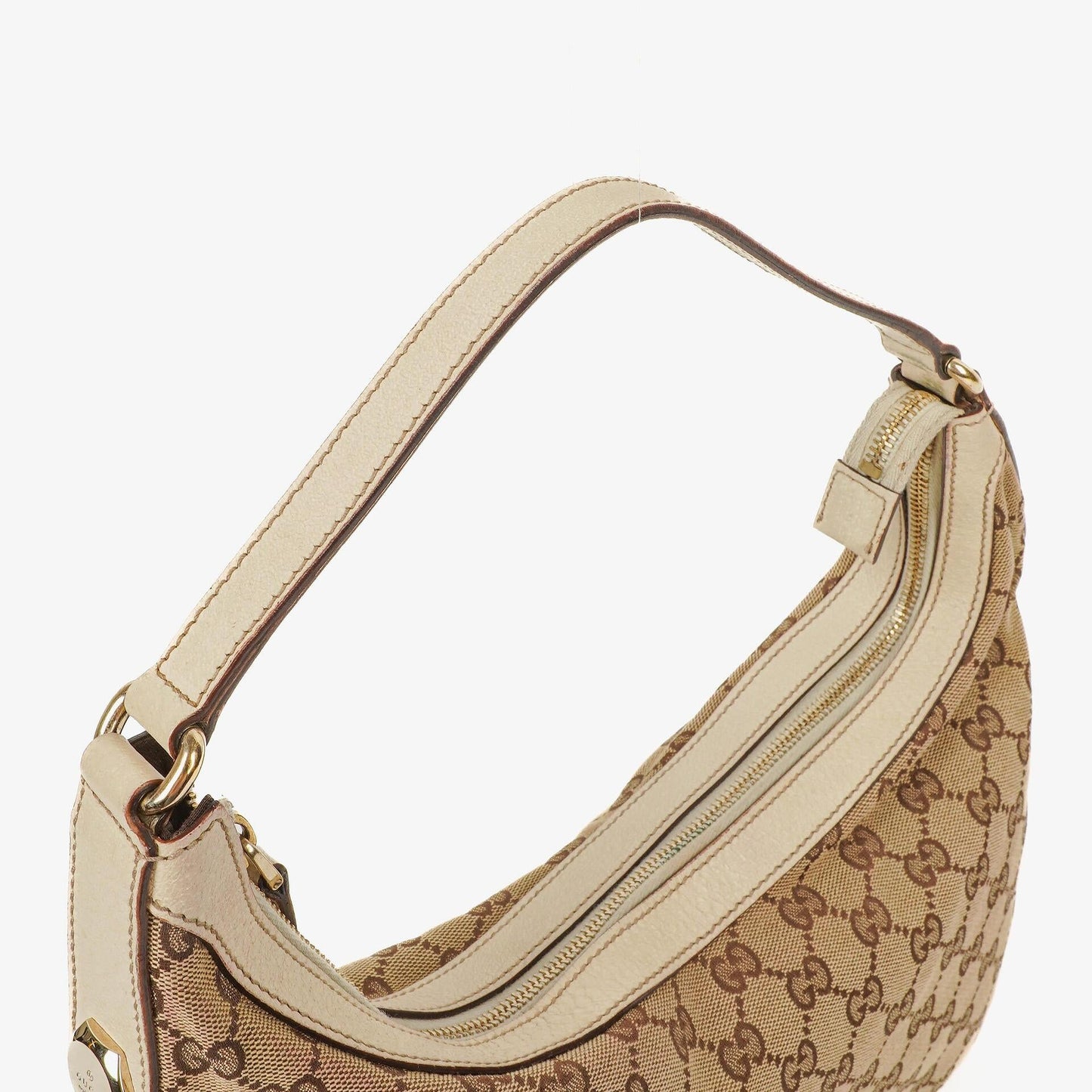 Gucci Charmy Beige GG Canvas Hobo Bag