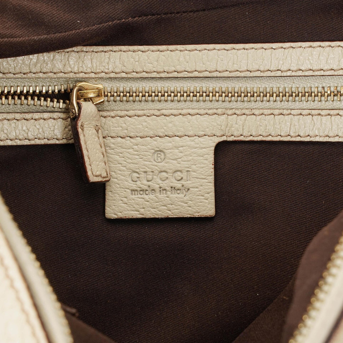 Gucci Charmy Beige GG Canvas Hobo Bag