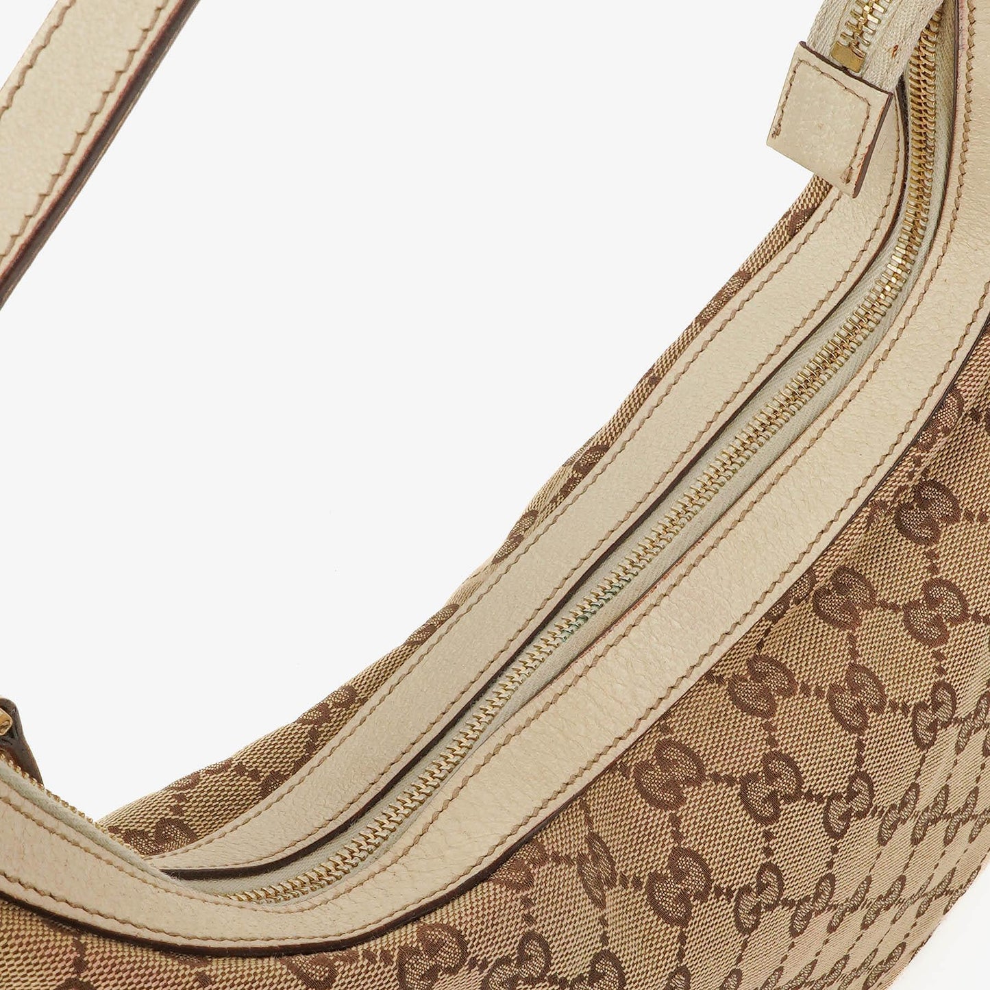 Gucci Charmy Beige GG Canvas Hobo Bag