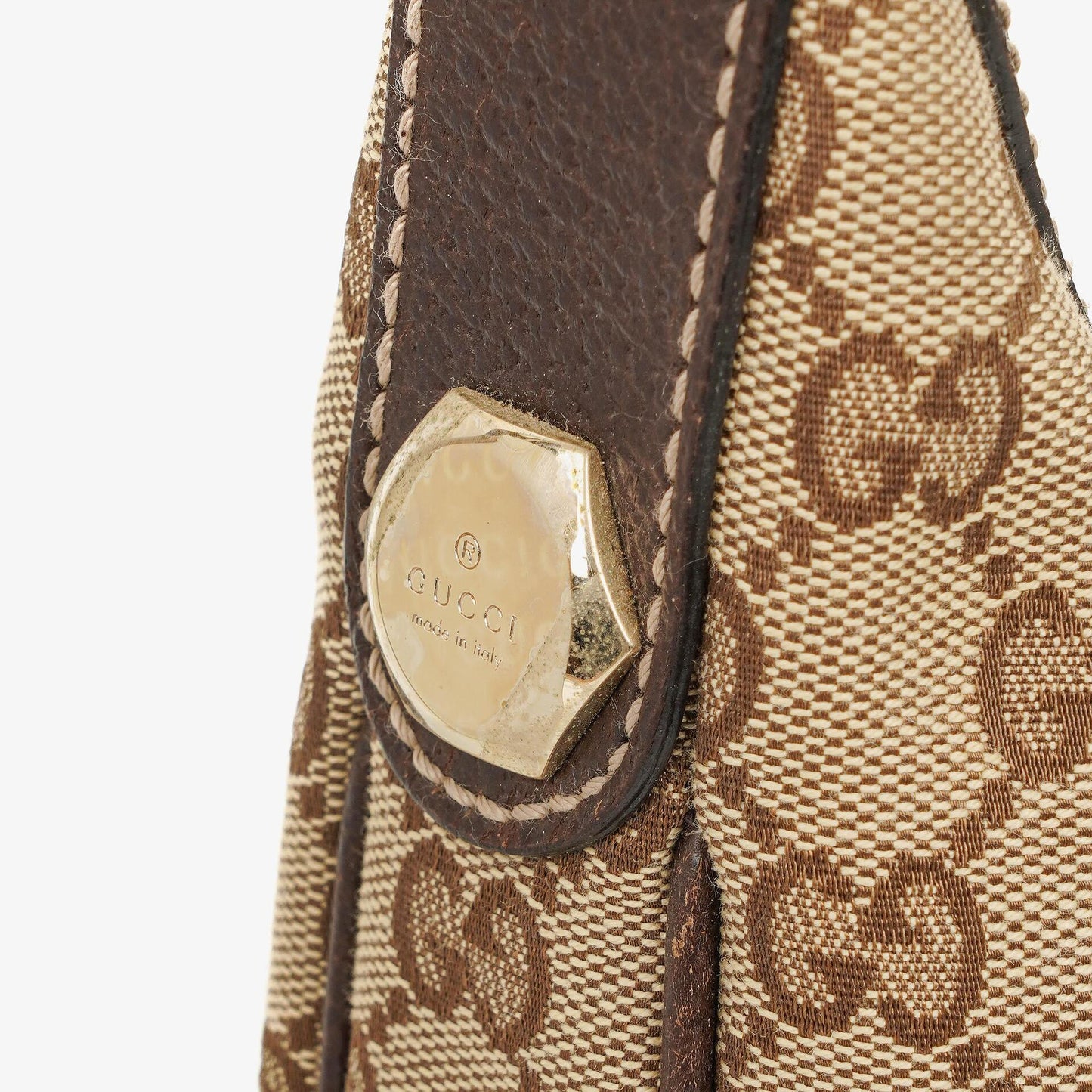 Gucci Charmy Beige GG Canvas Hobo Bag