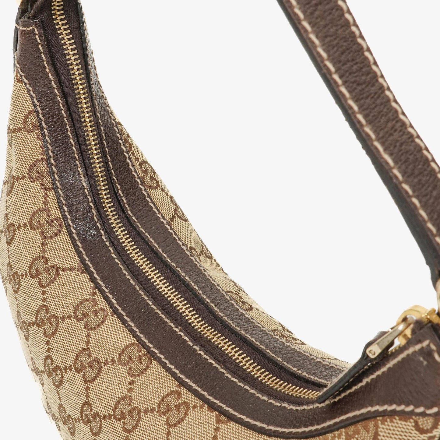 Gucci Charmy Beige GG Canvas Hobo Bag