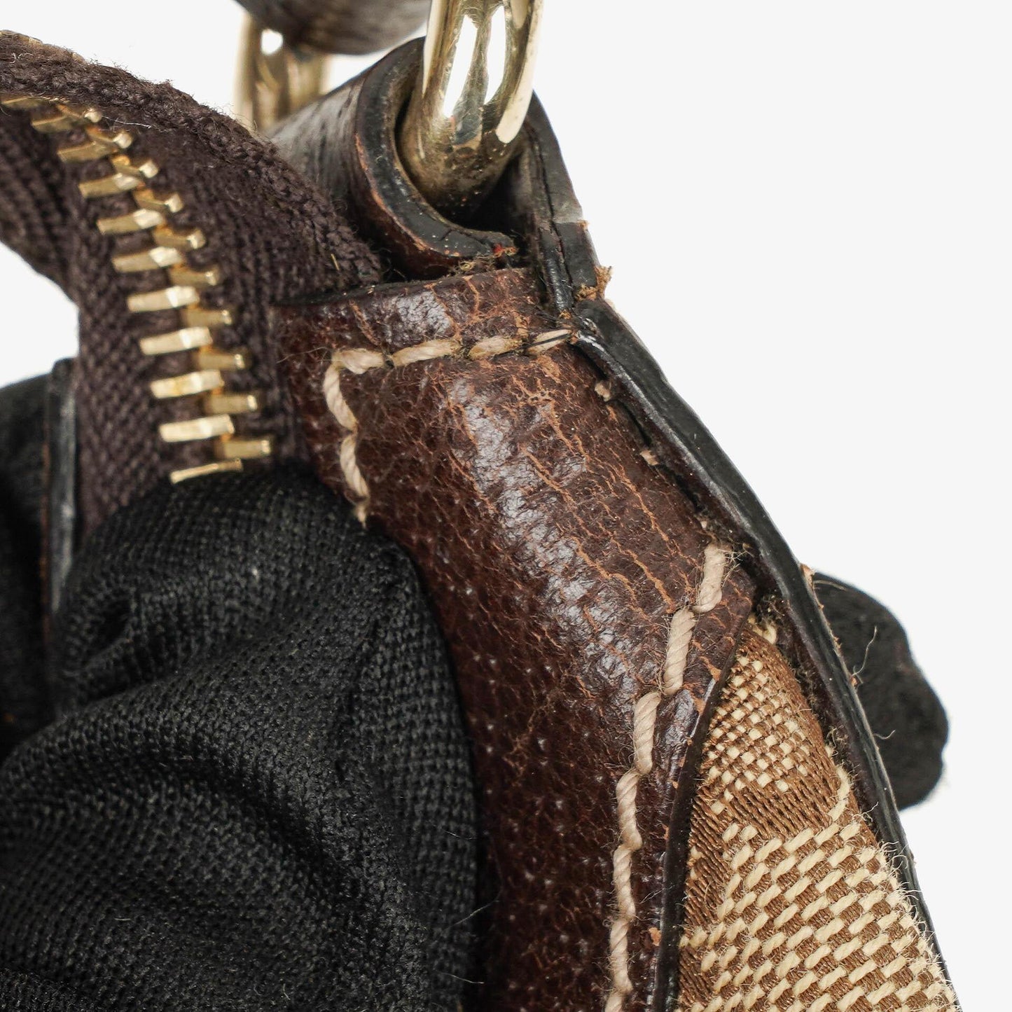 Gucci Charmy Beige GG Canvas Hobo Bag