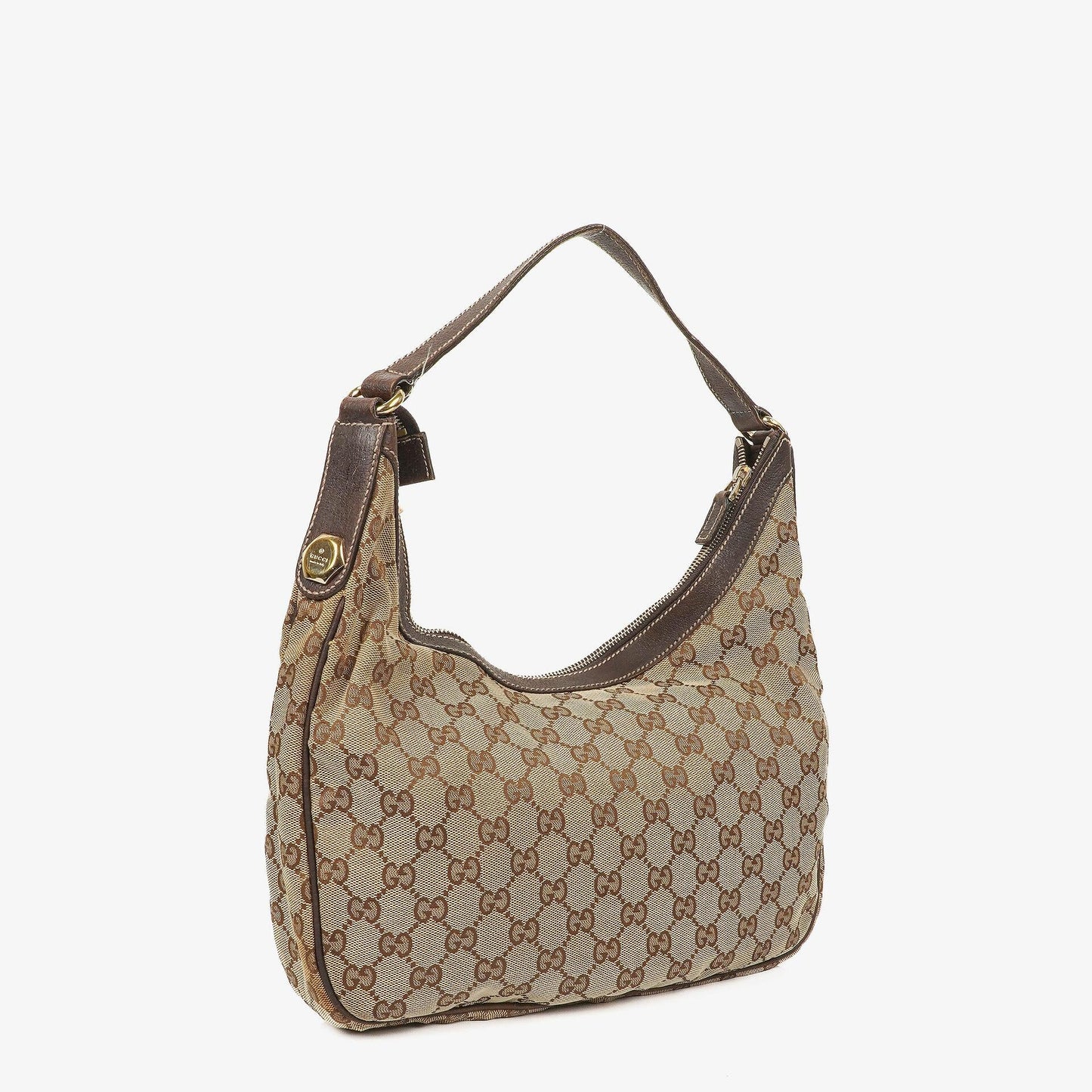 Gucci Charmy Beige GG Canvas Hobo Bag