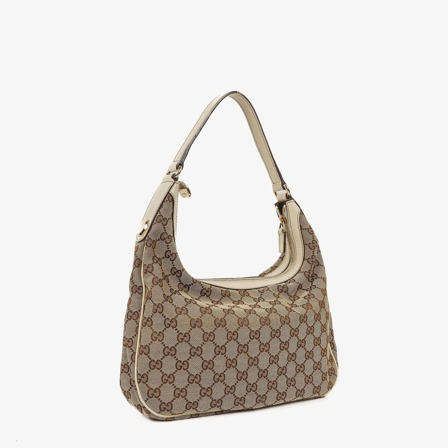 Gucci Charmy Beige GG Canvas Hobo Bag
