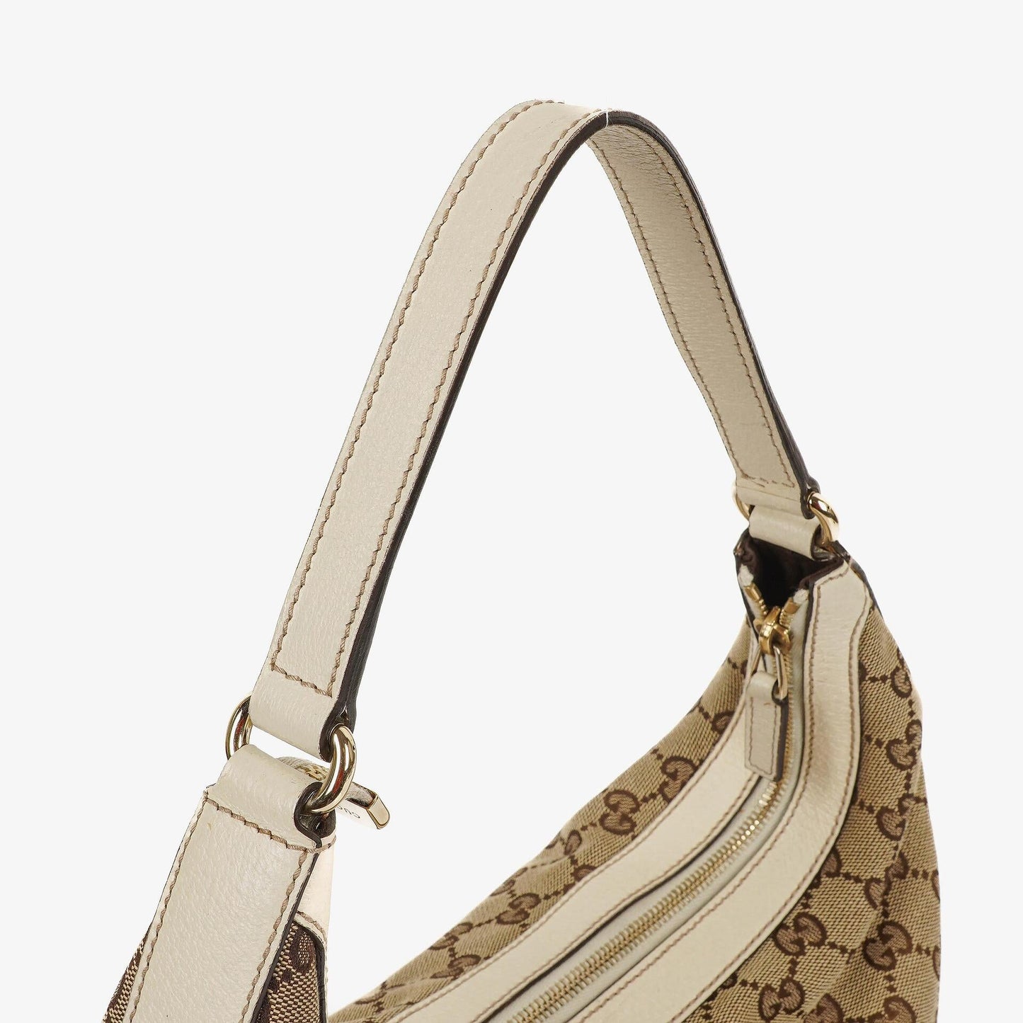 Gucci Charmy Beige GG Canvas Hobo Bag
