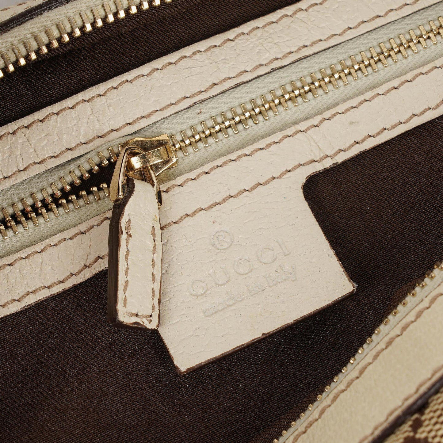 Gucci Charmy Beige GG Canvas Hobo Bag