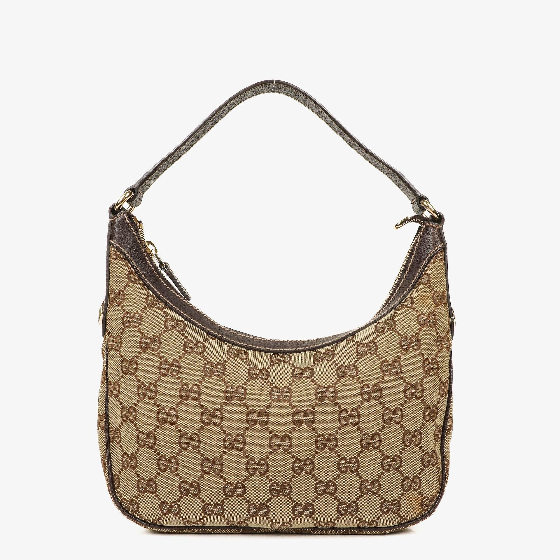 Gucci Charmy Beige GG Canvas Hobo Bag