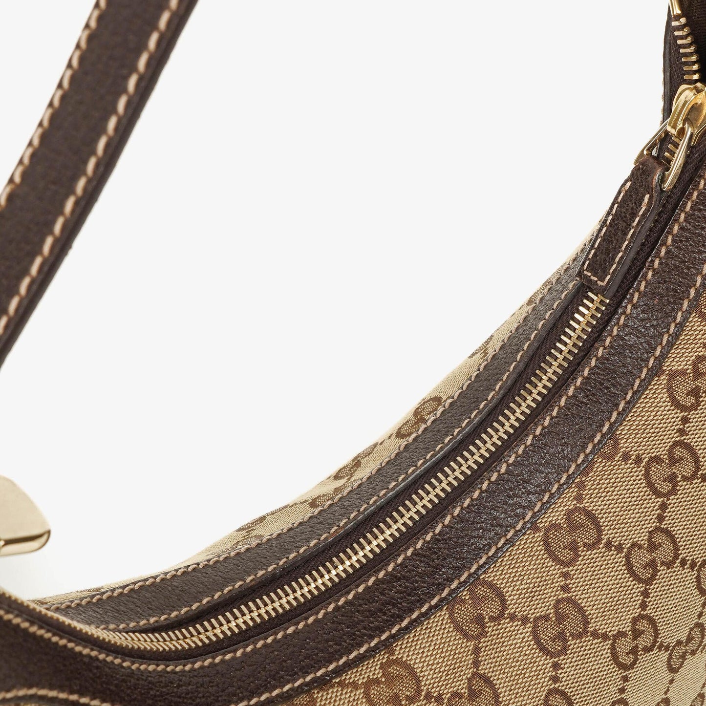 Gucci Charmy Beige GG Canvas Hobo Bag