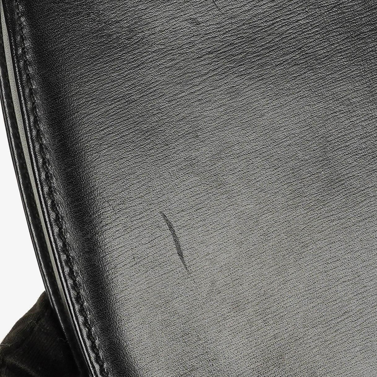 Gucci Convertible Bamboo Top Handle Black Leather Bag