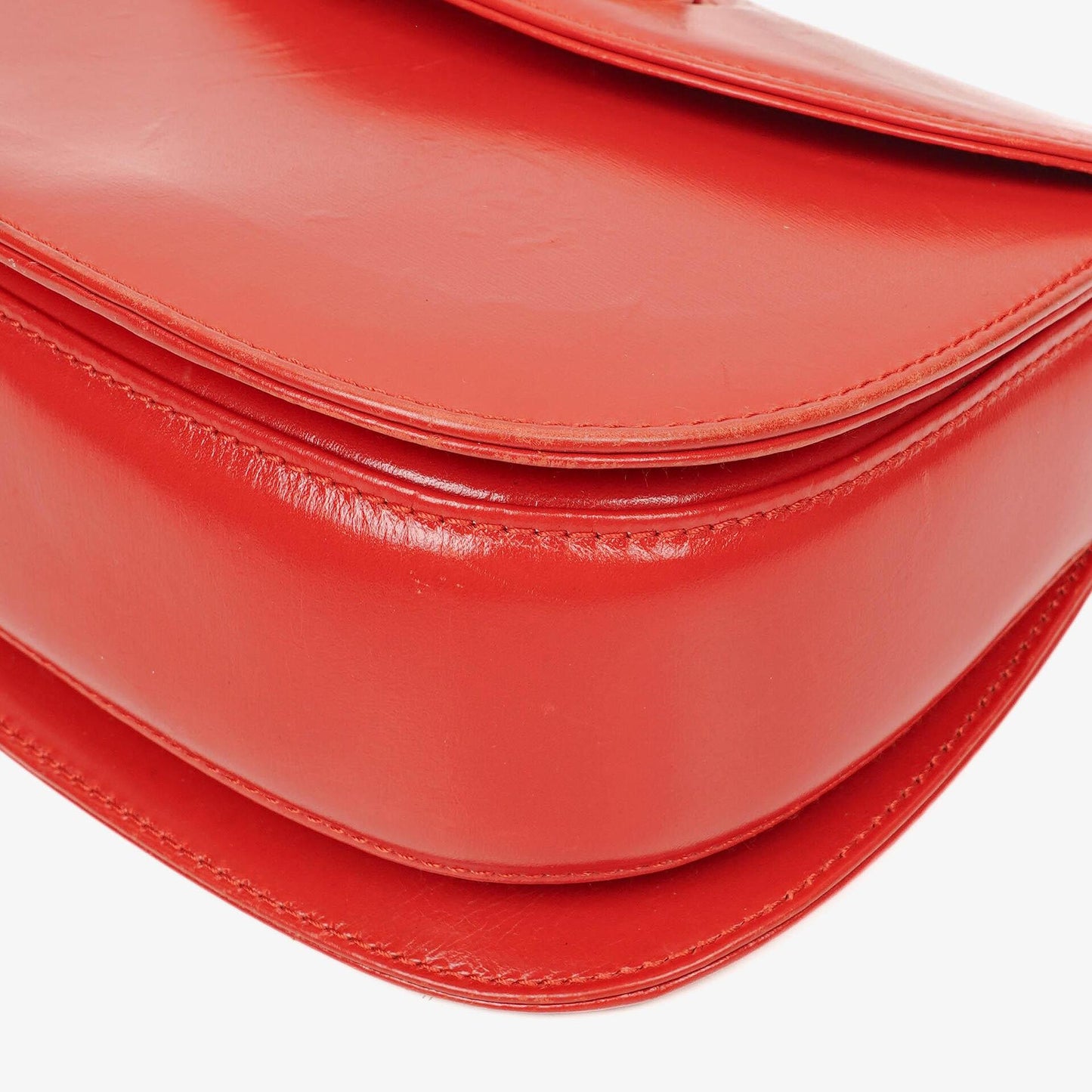 Gucci Convertible Bamboo Top Handle Red Leather Bag