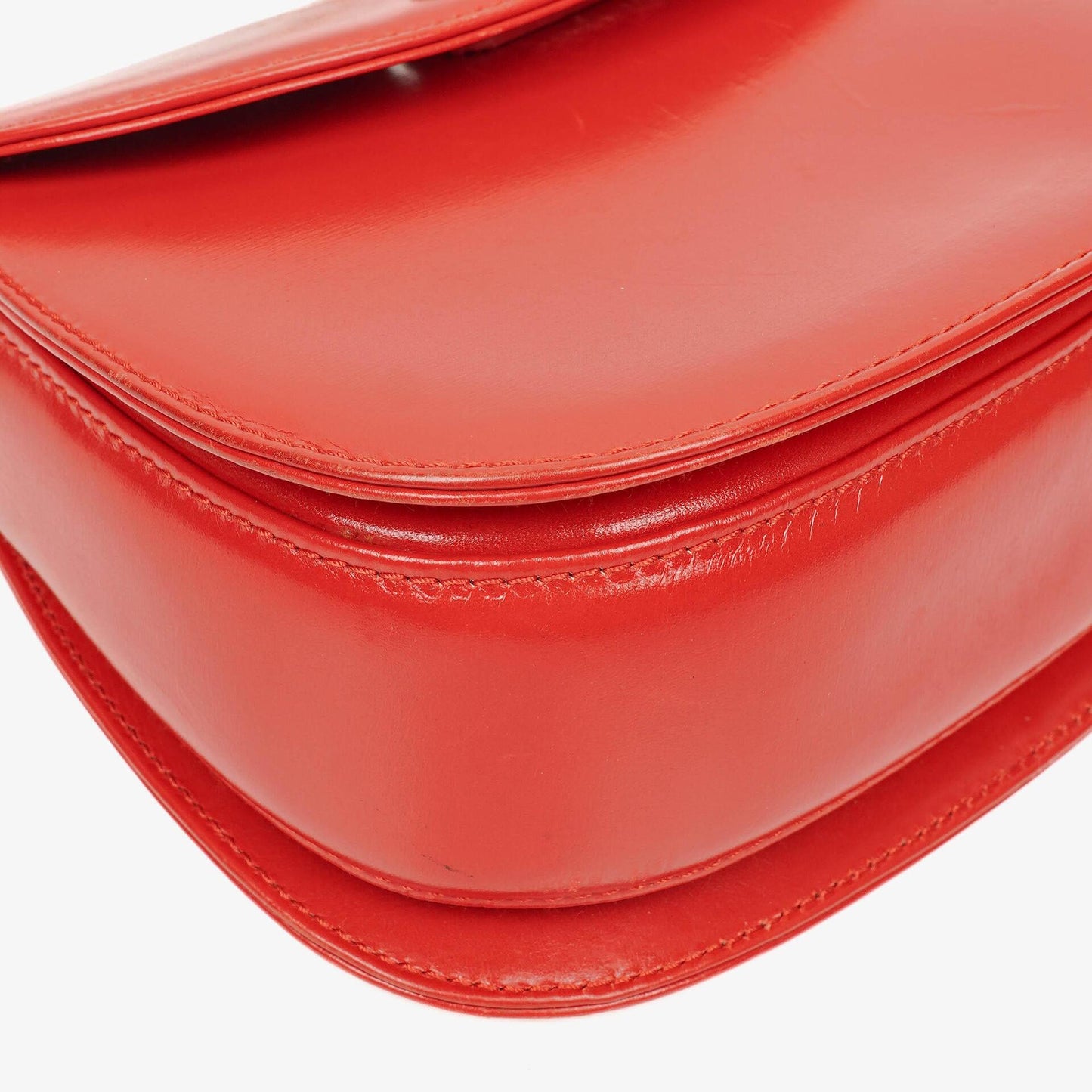 Gucci Convertible Bamboo Top Handle Red Leather Bag