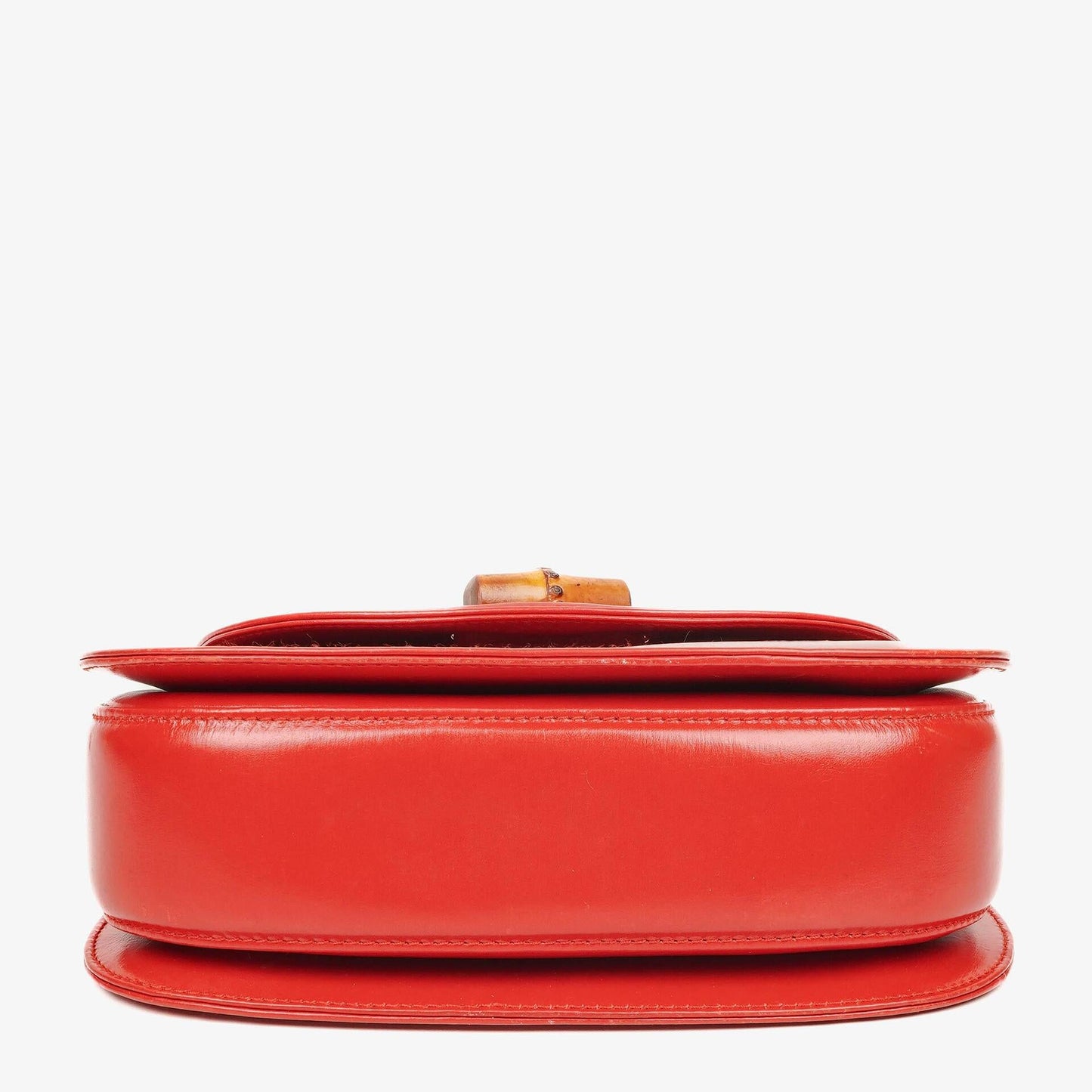 Gucci Convertible Bamboo Top Handle Red Leather Bag