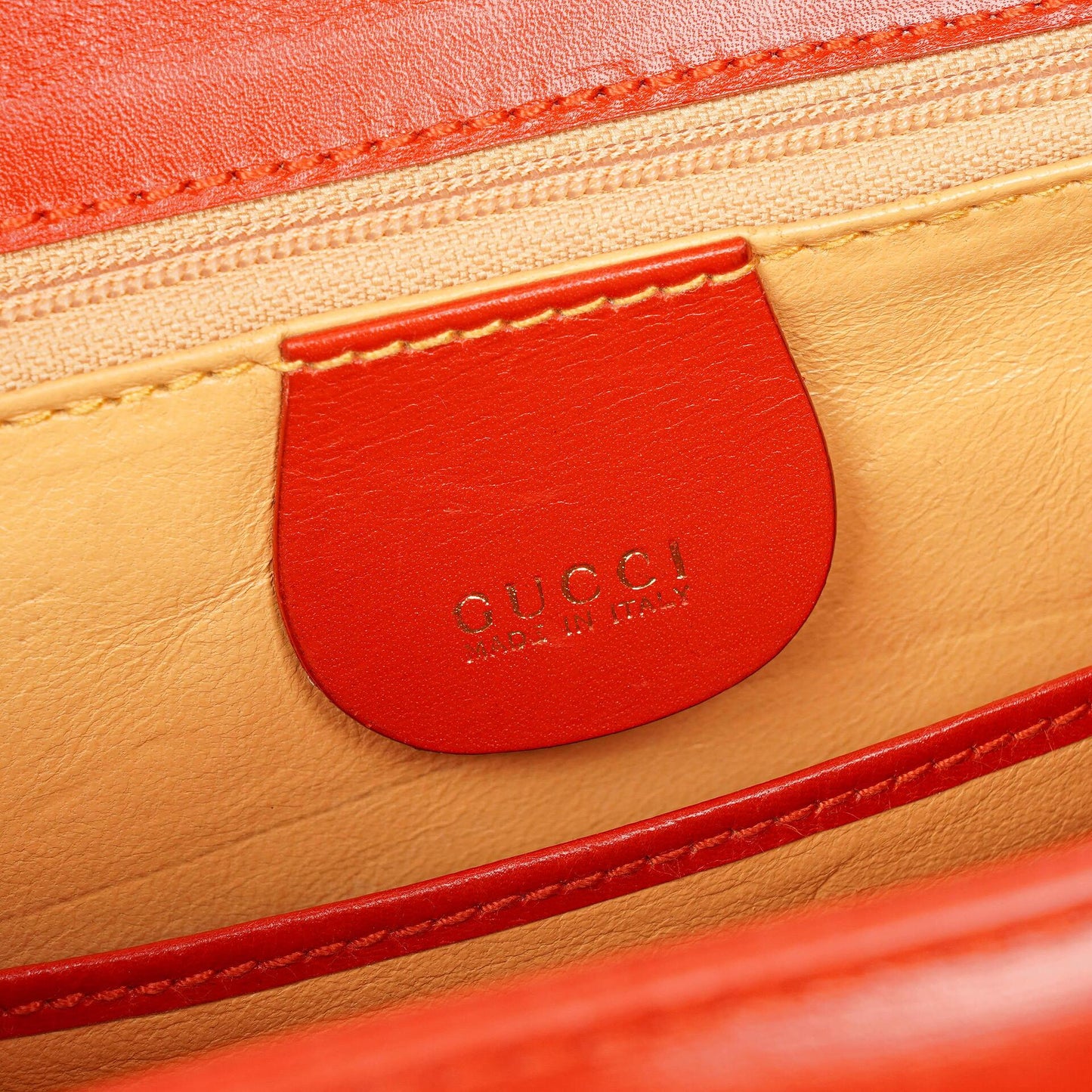 Gucci Convertible Bamboo Top Handle Red Leather Bag