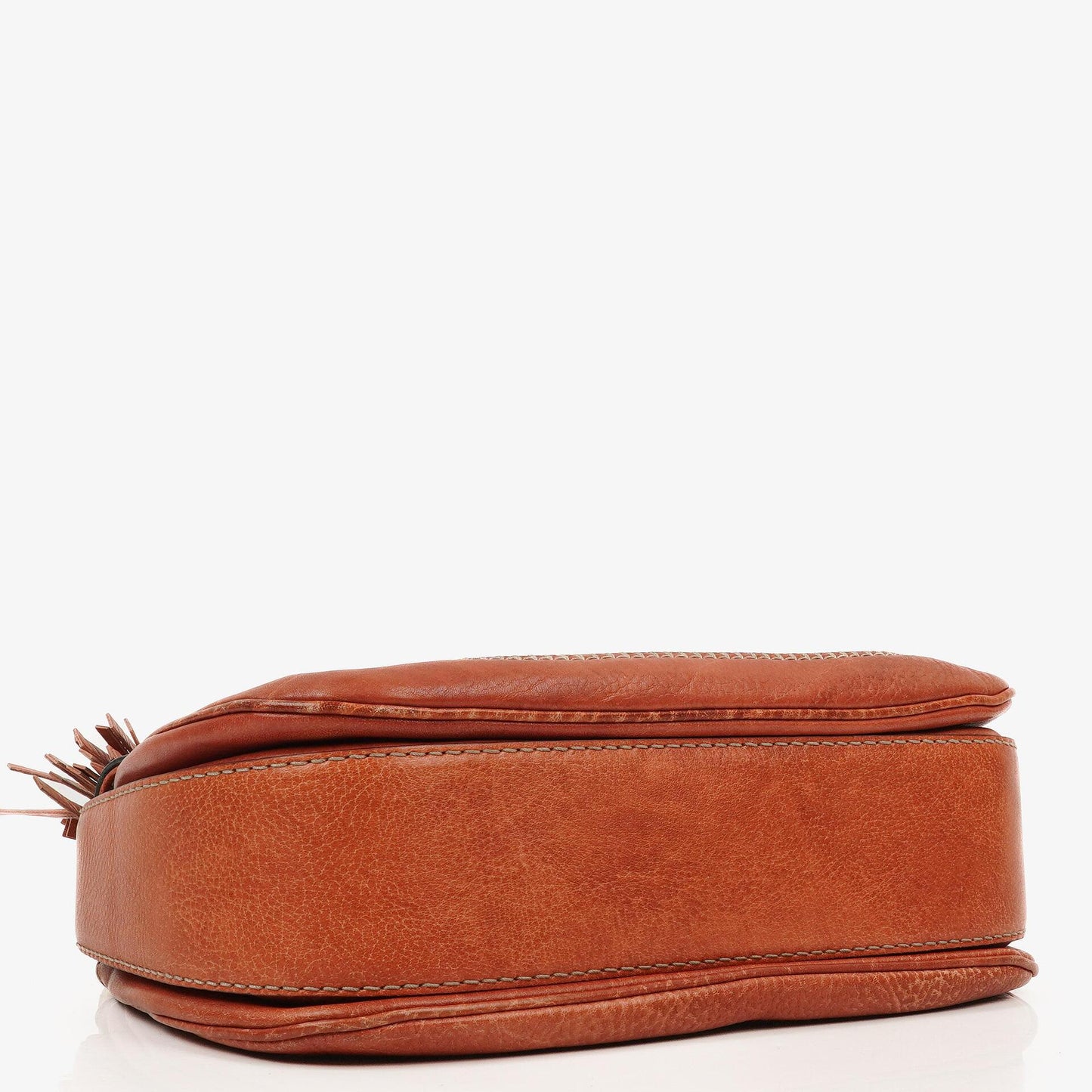 Gucci Coral Pebbled Calfskin Medium New Convertible Bamboo Top Handle Bag