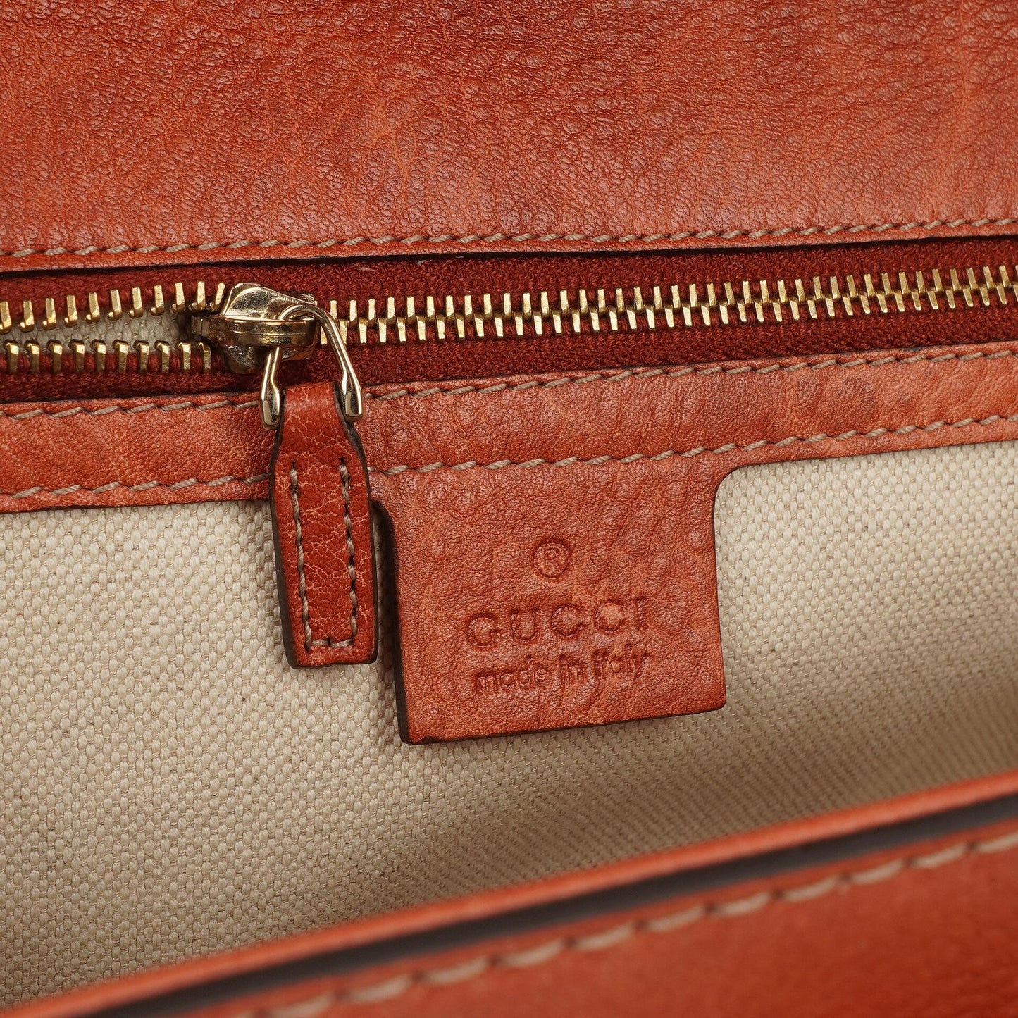 Gucci Coral Pebbled Calfskin Medium New Convertible Bamboo Top Handle Bag