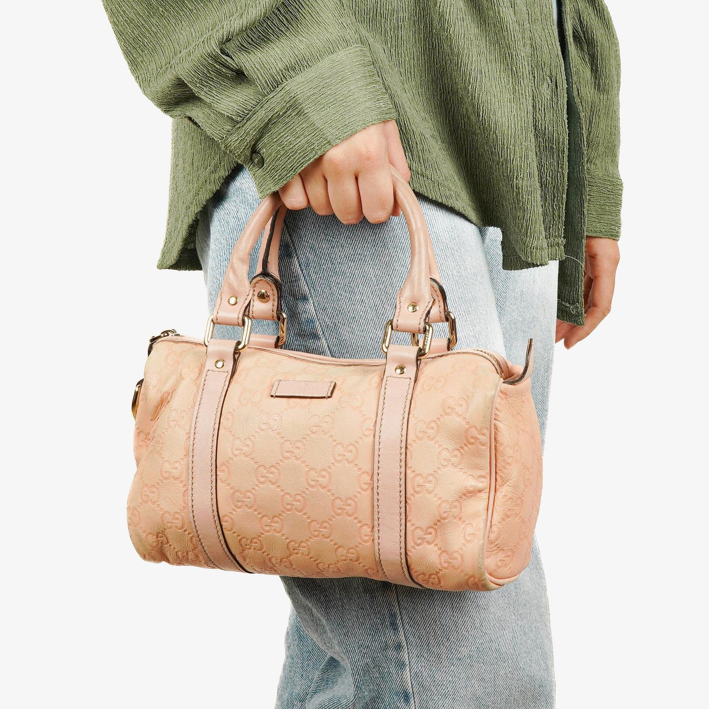 Gucci Pink Guccissima Leather Small Joy Boston Bag
