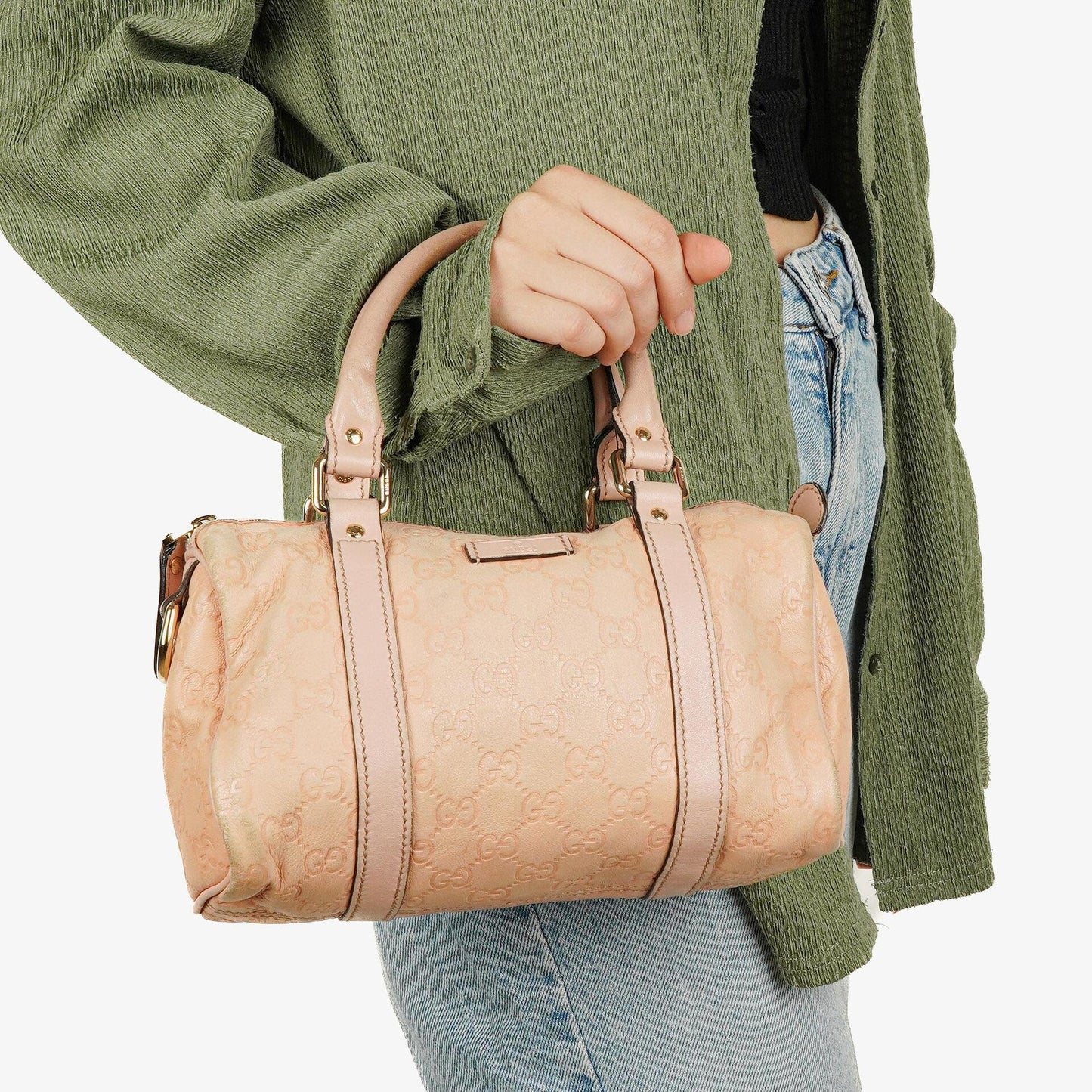 Gucci Pink Guccissima Leather Small Joy Boston Bag