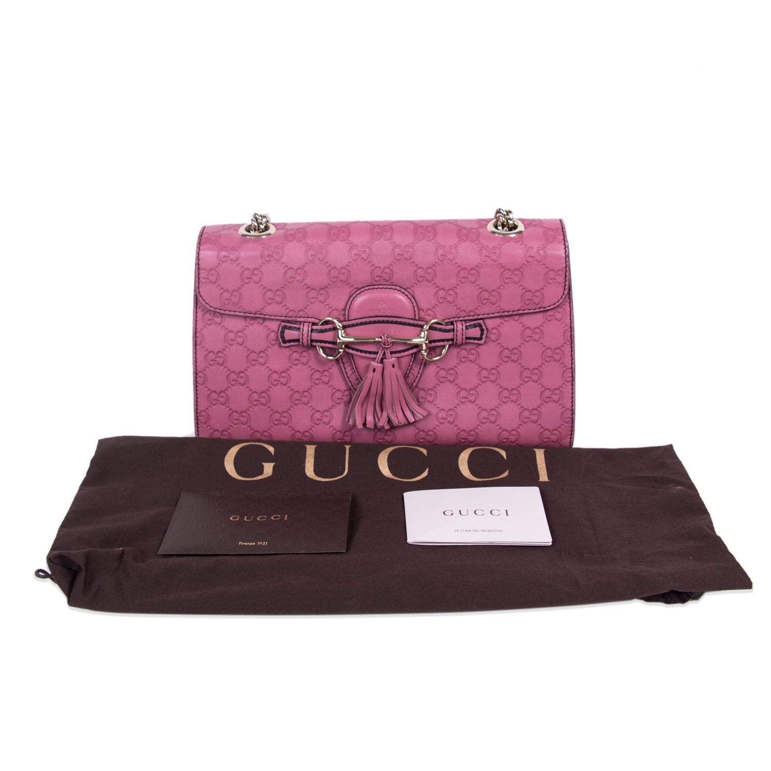 Gucci Leather Chain Shoulder Bag Style 12