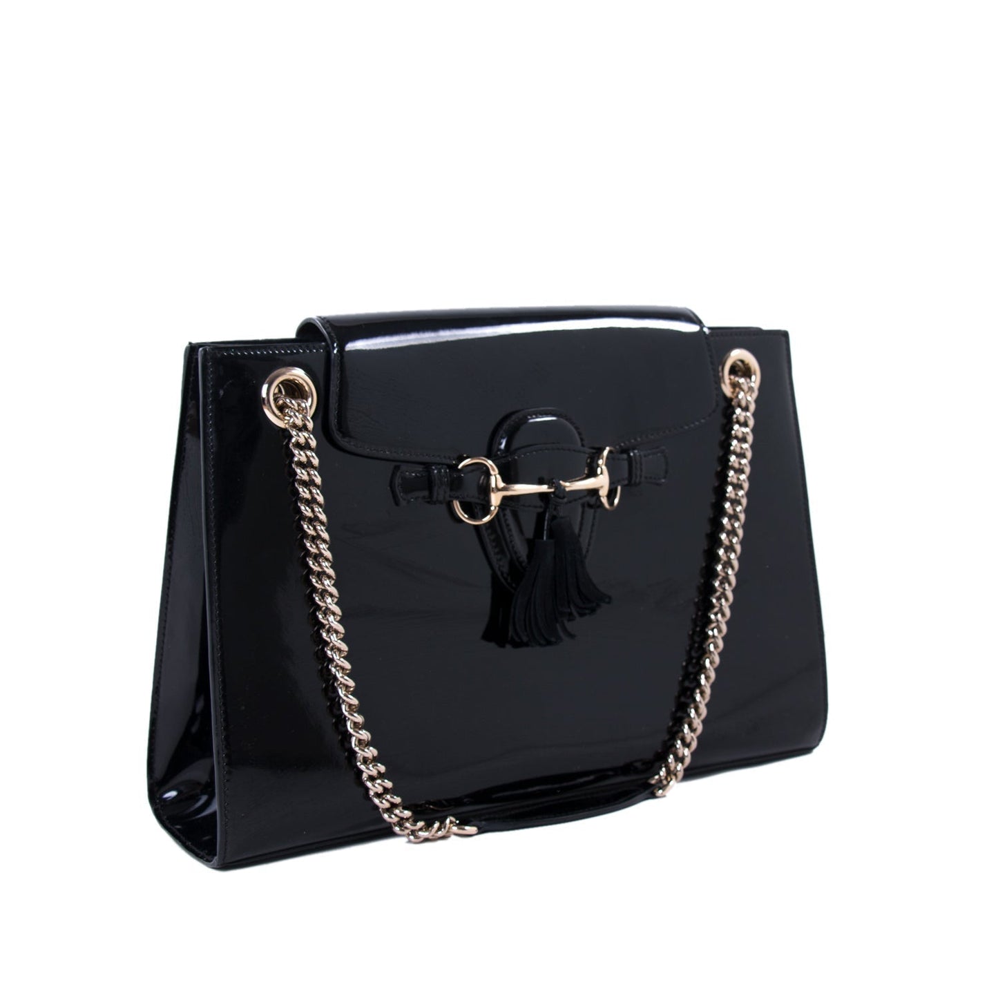 Gucci Leather Patent Leather Shoulder Bag Style 1