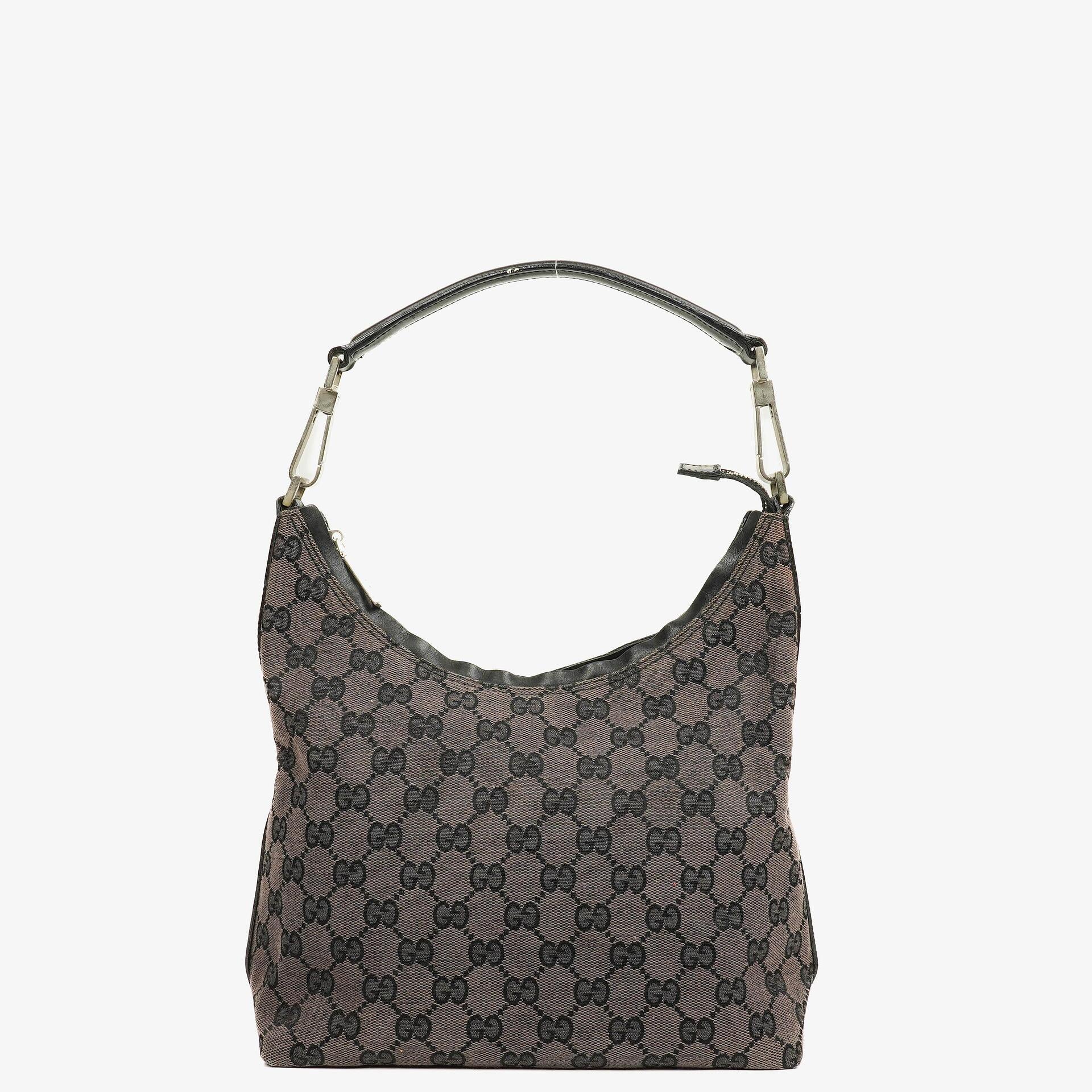 Gucci GG Canvas And Leather Shoulder Hobo Bag