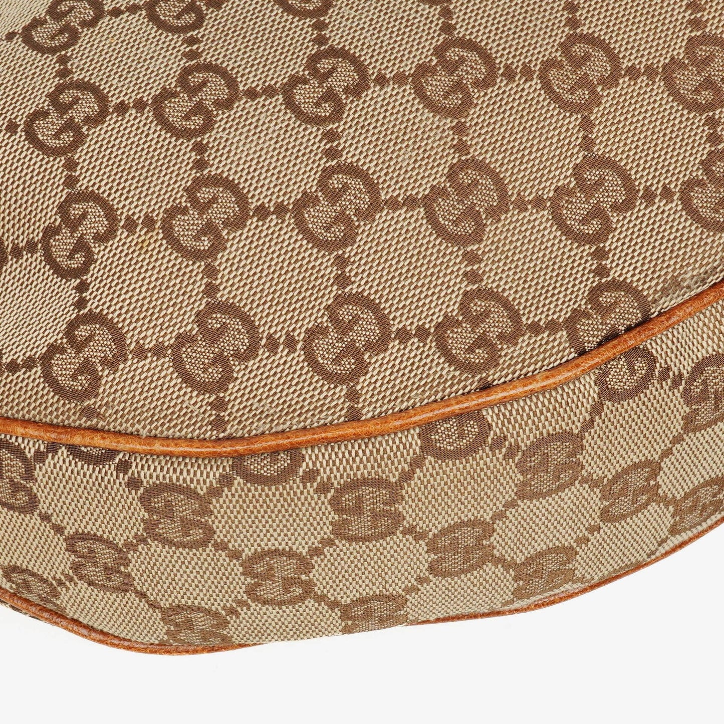 Gucci GG Canvas Bamboo Ring Hobo Bag