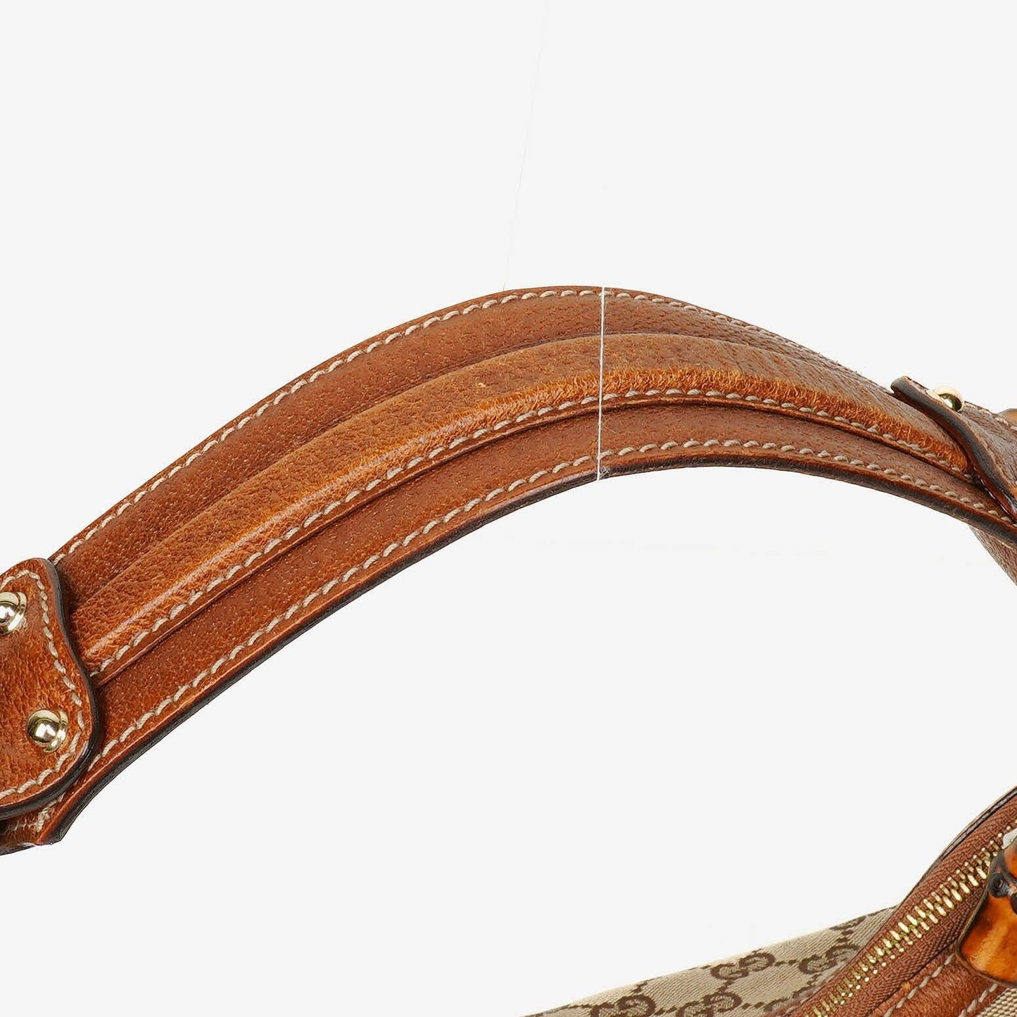 Gucci GG Canvas Bamboo Ring Hobo Bag