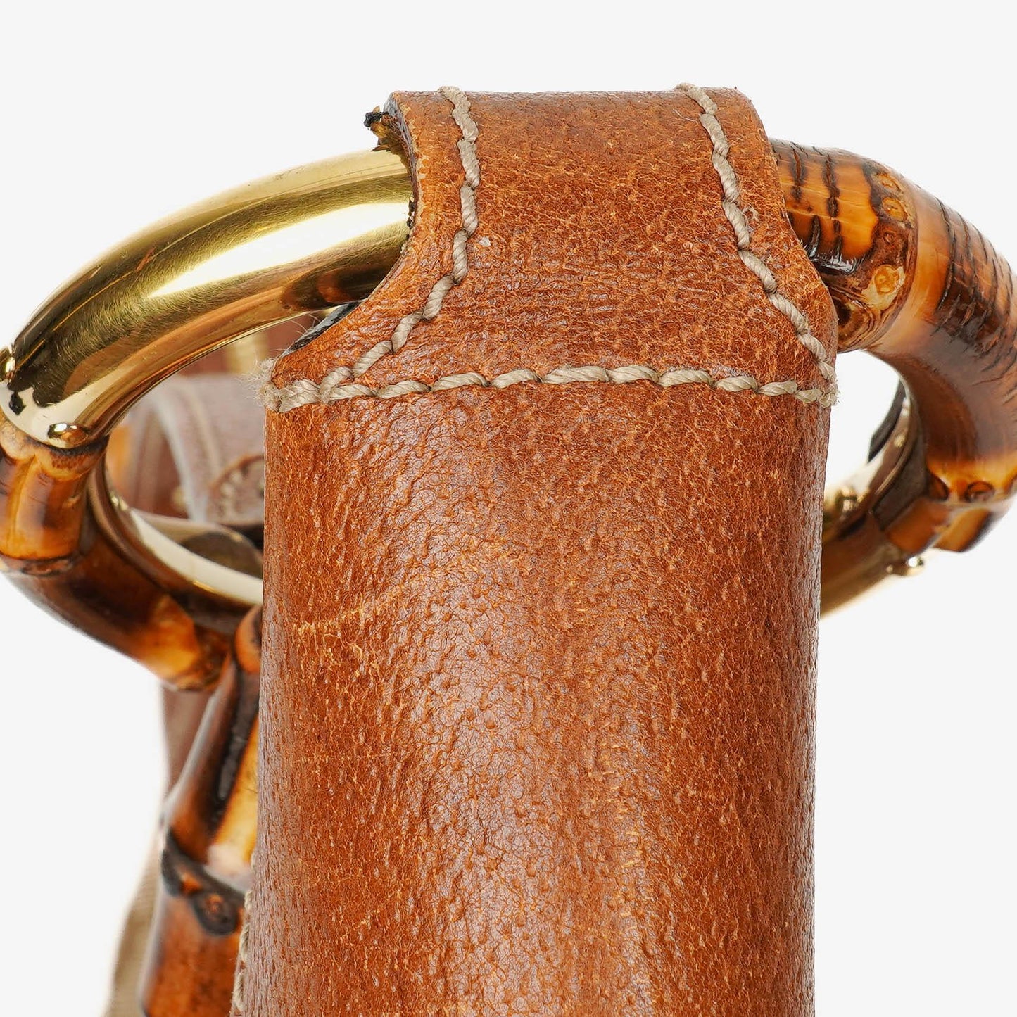 Gucci GG Canvas Bamboo Ring Hobo Bag
