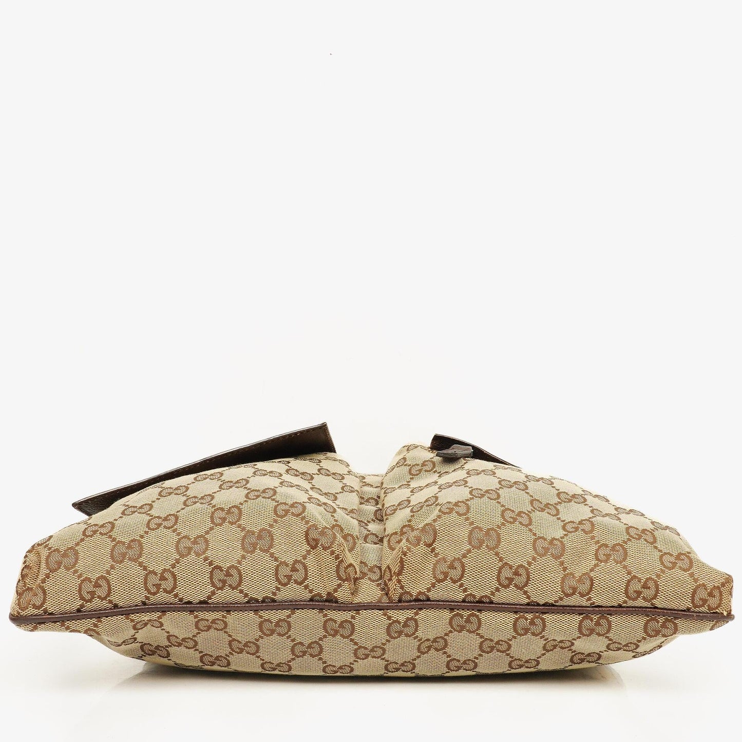 Gucci GG Canvas Double Pocket Web Messenger Bag