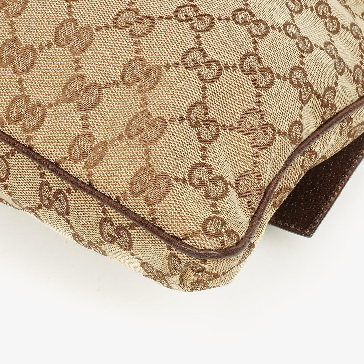 Gucci GG Canvas Double Pocket Web Messenger Bag