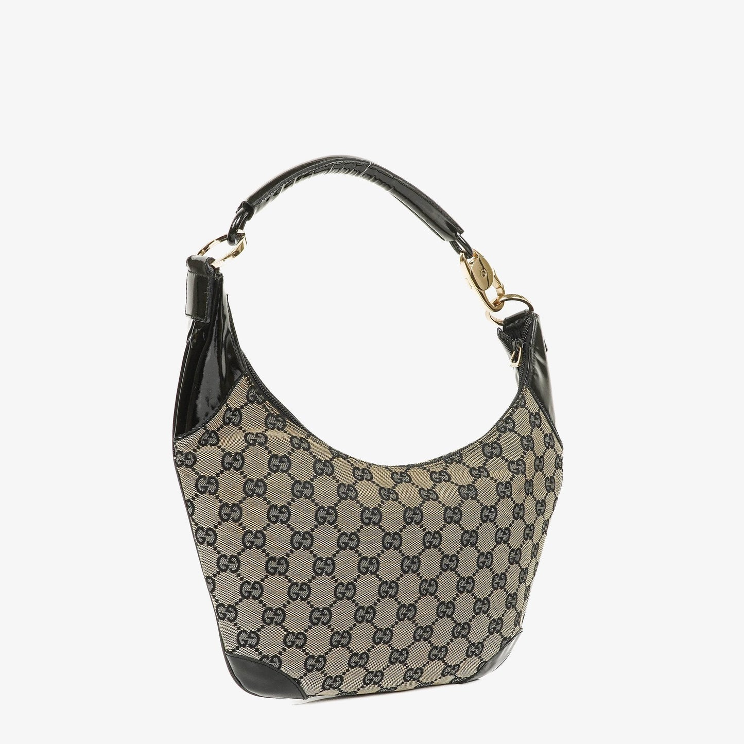 Gucci GG Canvas Handle Ring Hobo Bag