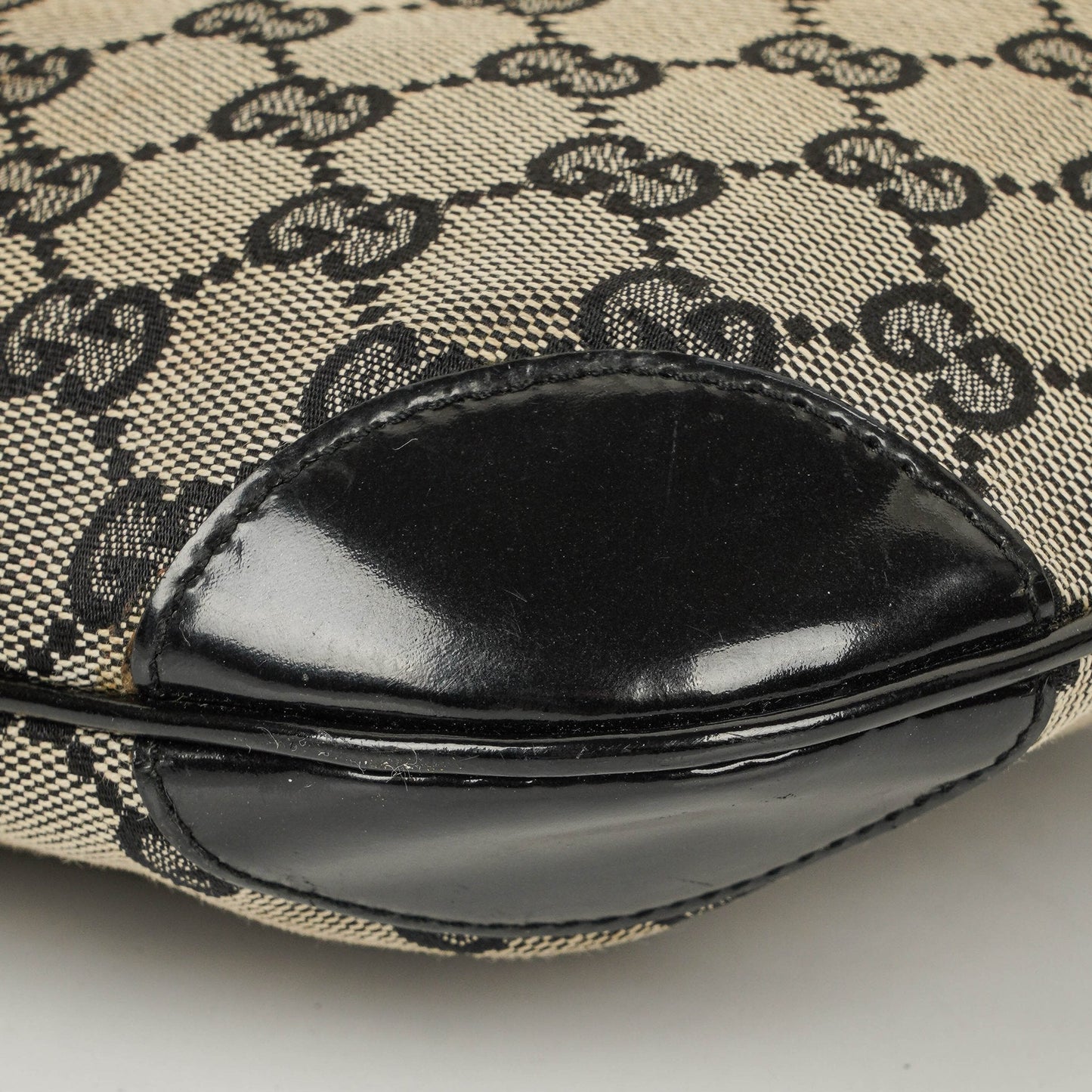 Gucci GG Canvas Handle Ring Hobo Bag