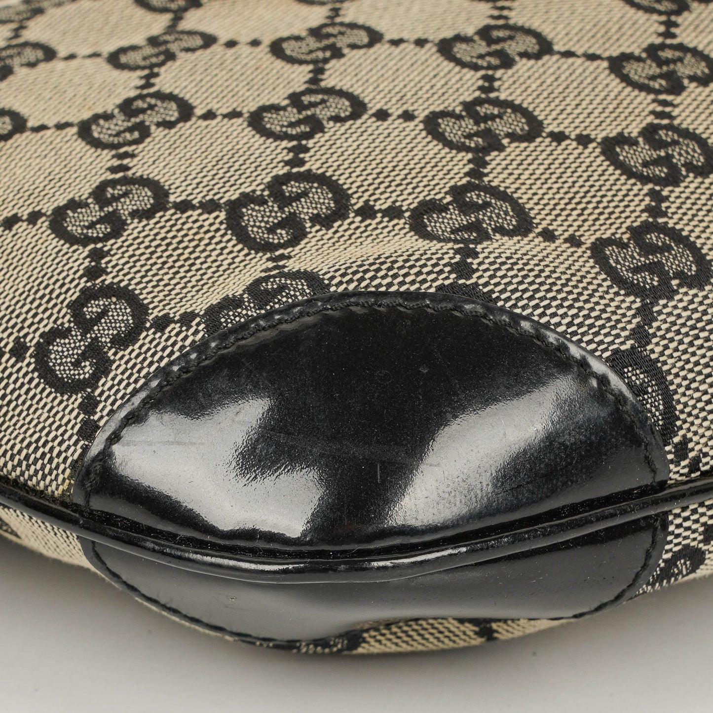 Gucci GG Canvas Handle Ring Hobo Bag