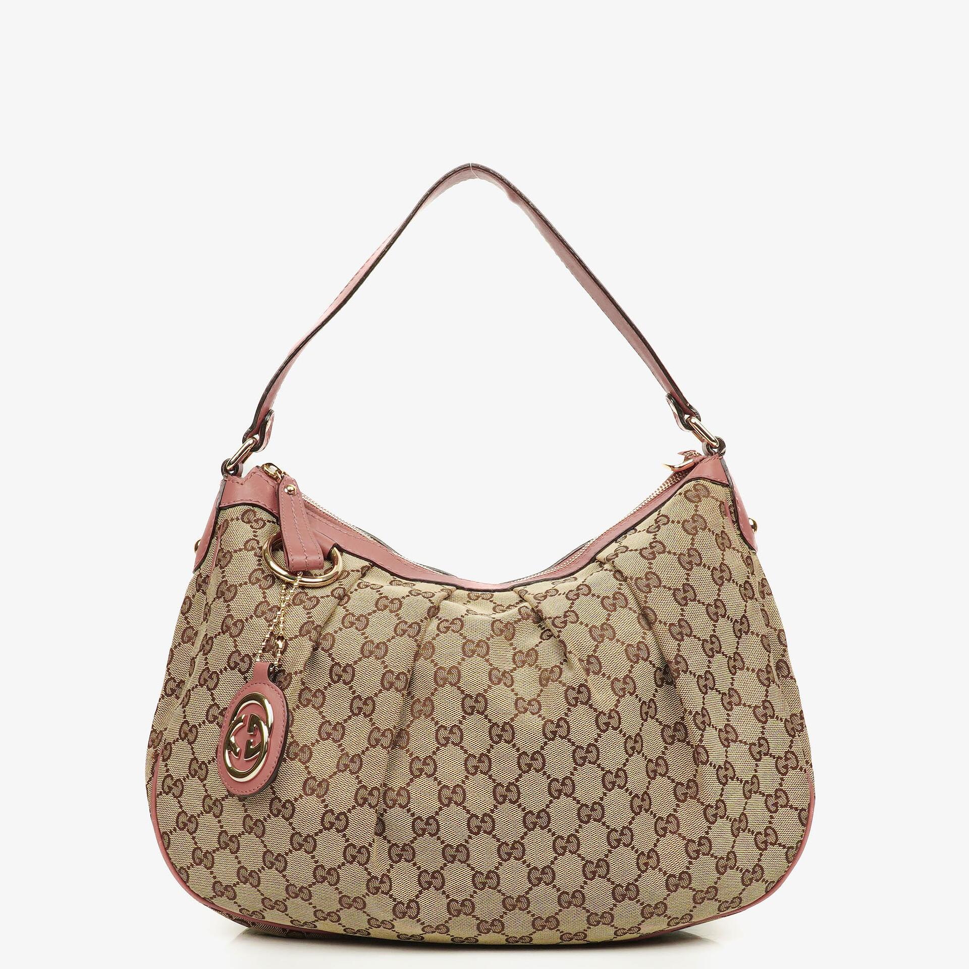 Gucci GG Canvas Medium Sukey Shoulder Hobo Bag