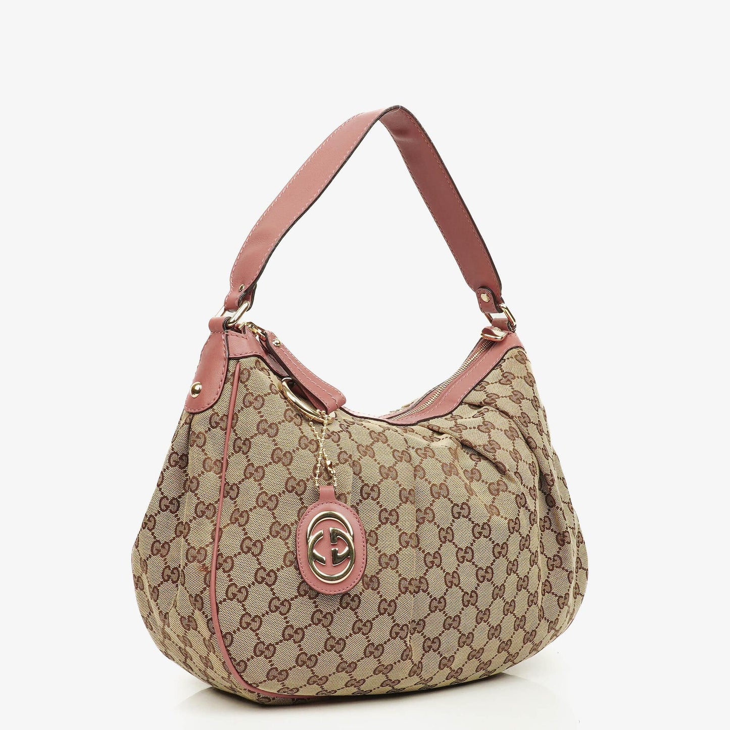 Gucci GG Canvas Medium Sukey Shoulder Hobo Bag