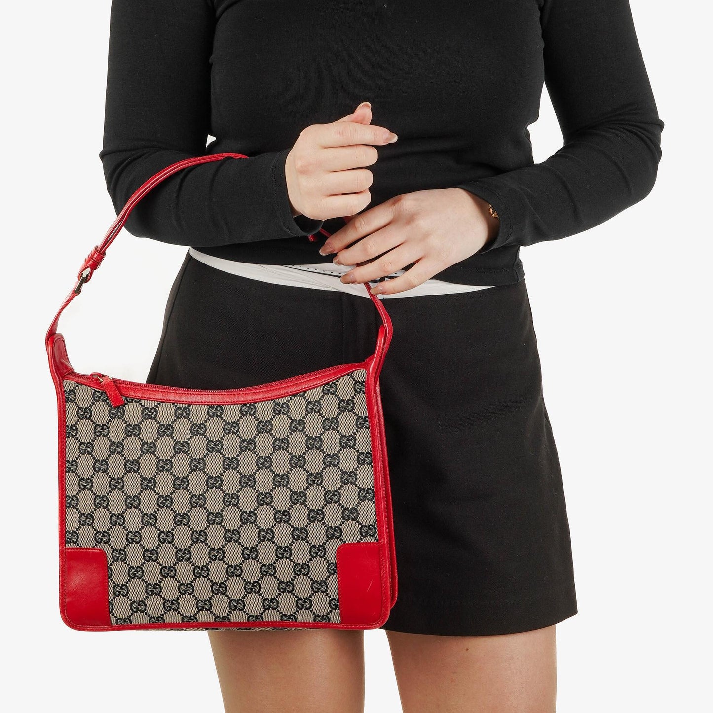 Gucci GG Canvas Shoulder Hobo Bag