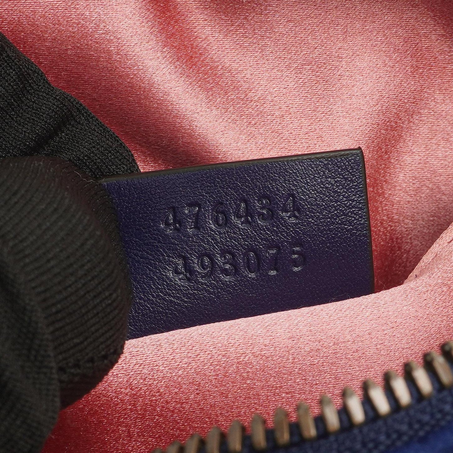 Gucci GG Marmont Matelasse Cobalt Blue Velvet Belt Bag 85 34