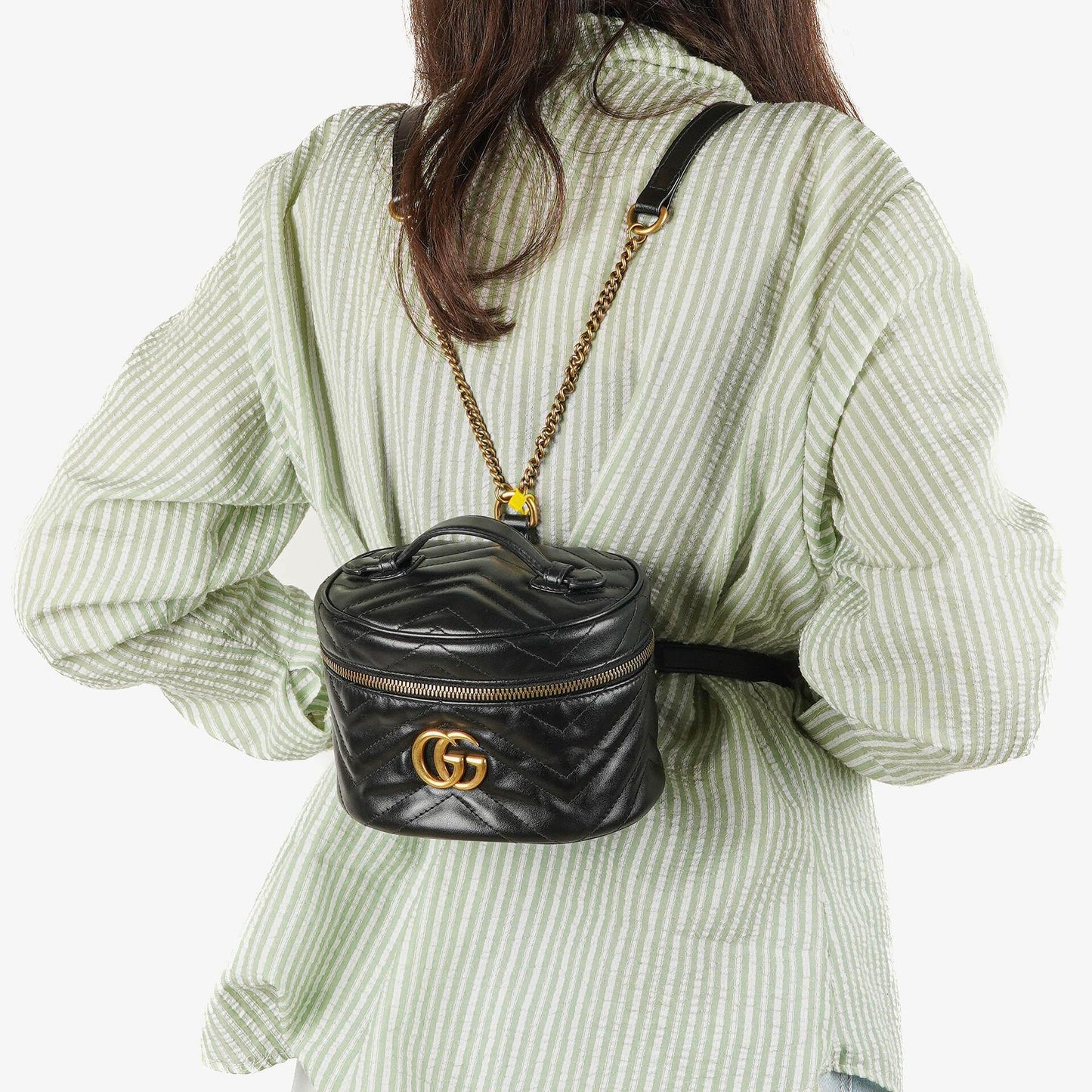Gucci GG Marmont Round Black Backpack