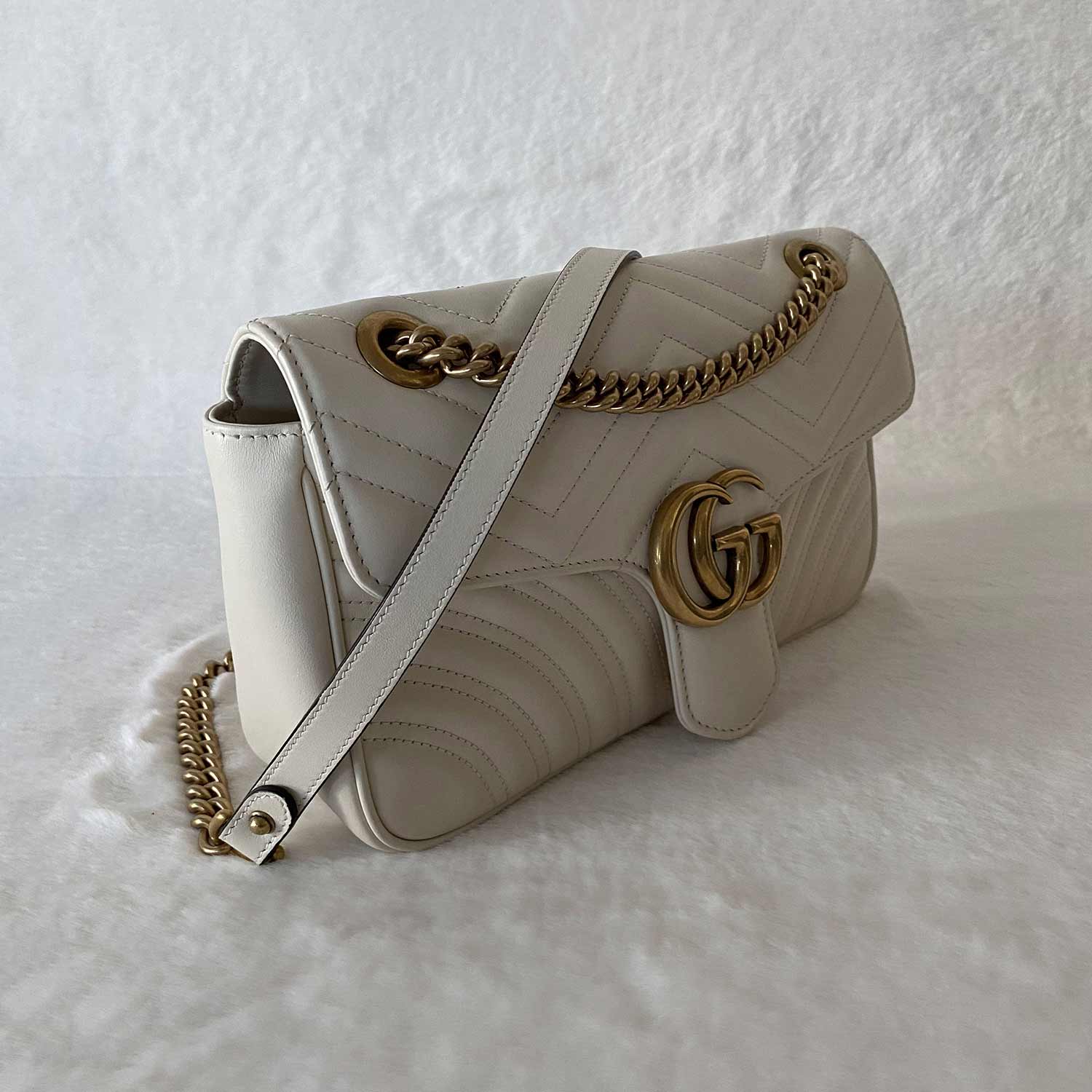 Gucci GG Marmont Leather Chain Shoulder Bag Style 12