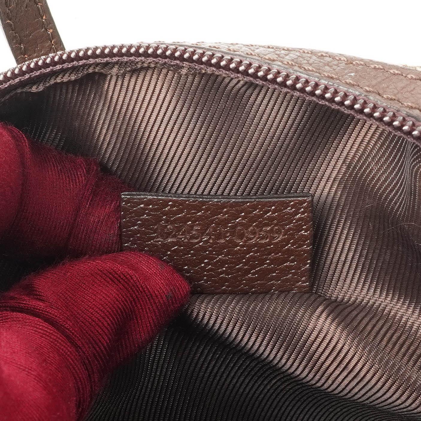 Gucci GG Monogram Beige And Brown Balthus Small Cosmetic Pouch