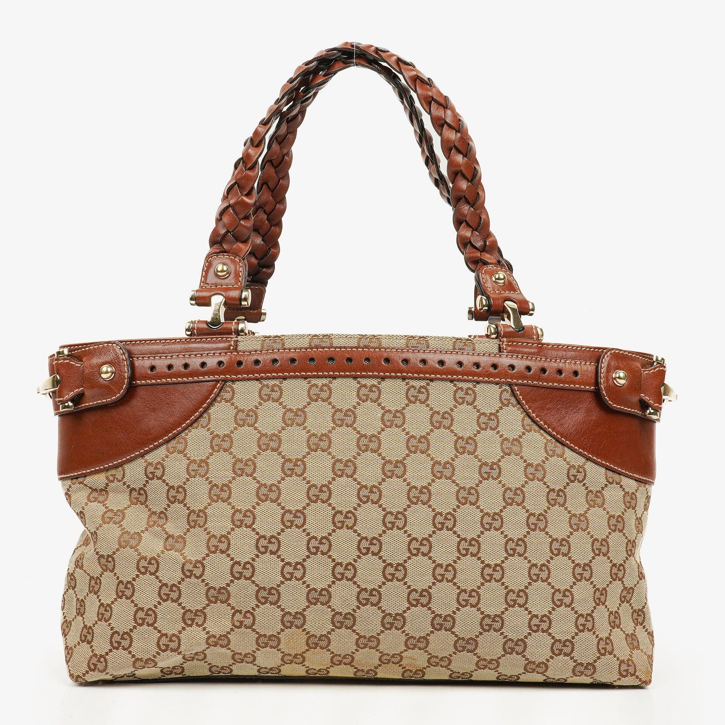 Gucci GG Monogram Canvas Beige/Brown Handbag