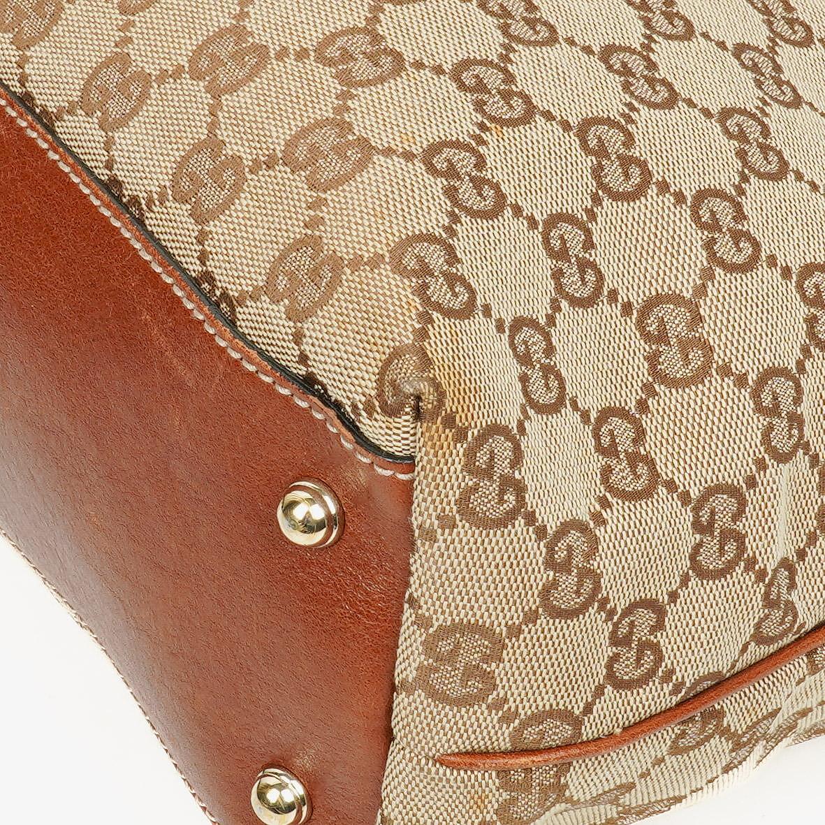 Gucci GG Monogram Canvas Beige/Brown Handbag