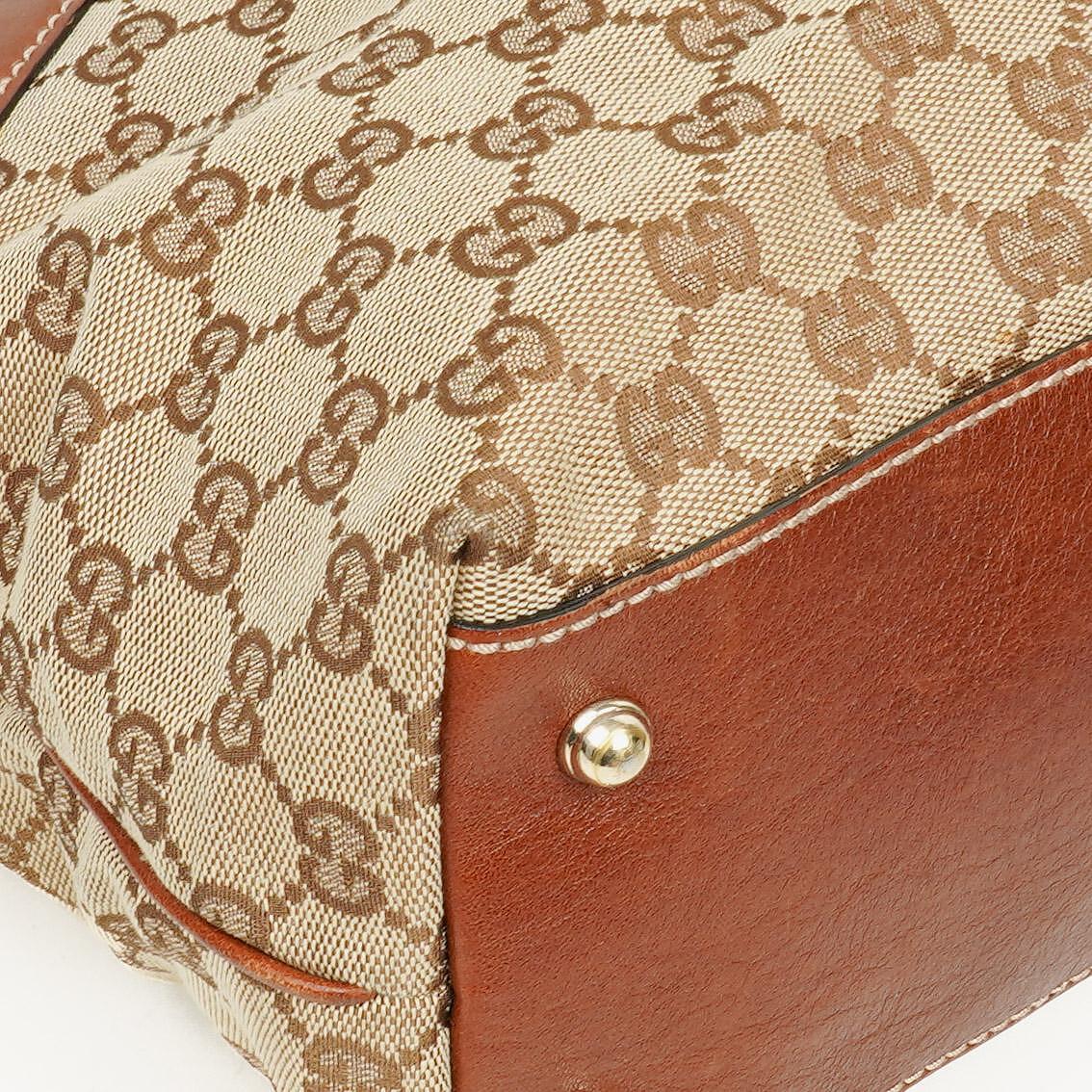 Gucci GG Monogram Canvas Beige/Brown Handbag