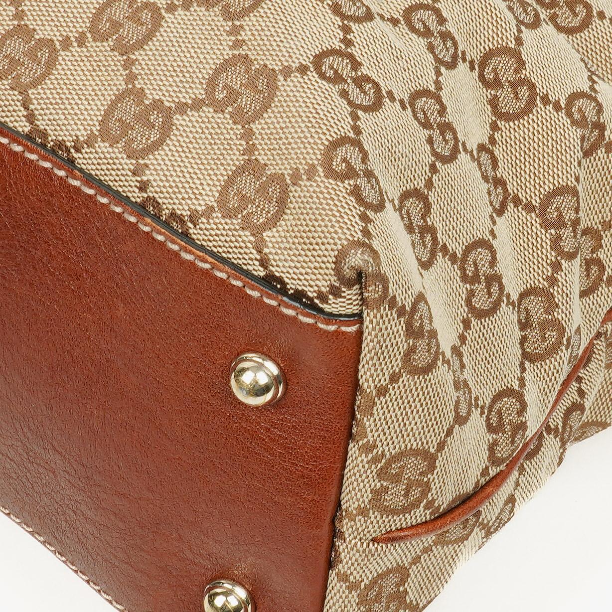 Gucci GG Monogram Canvas Beige/Brown Handbag