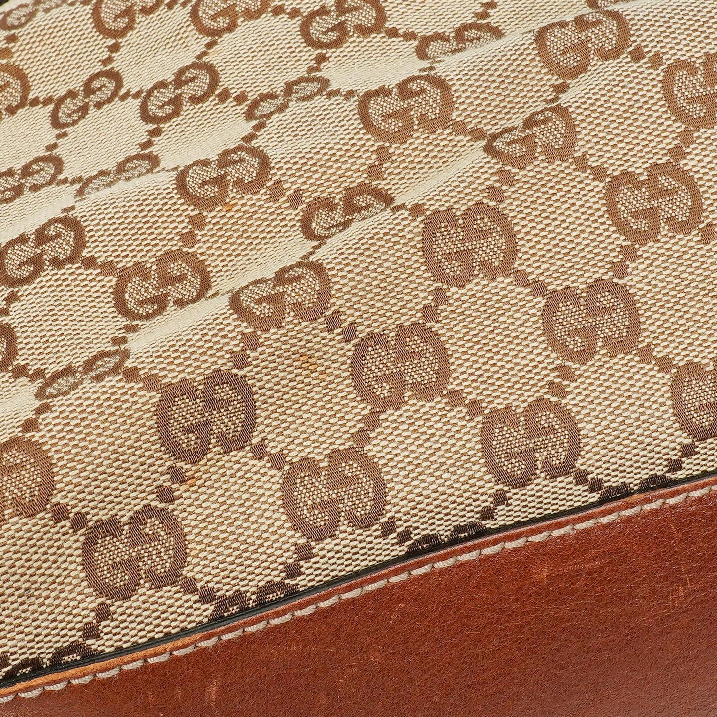 Gucci GG Monogram Canvas Beige/Brown Handbag