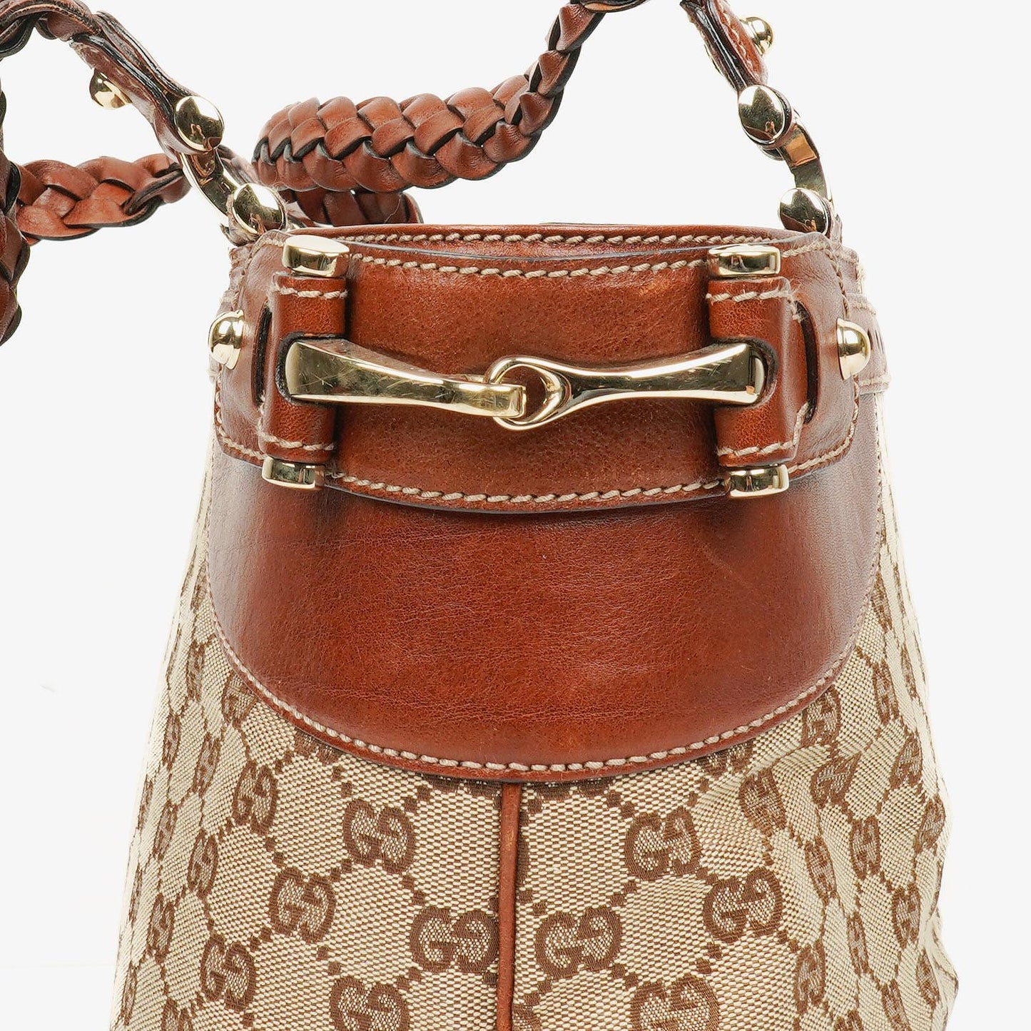 Gucci GG Monogram Canvas Beige/Brown Handbag